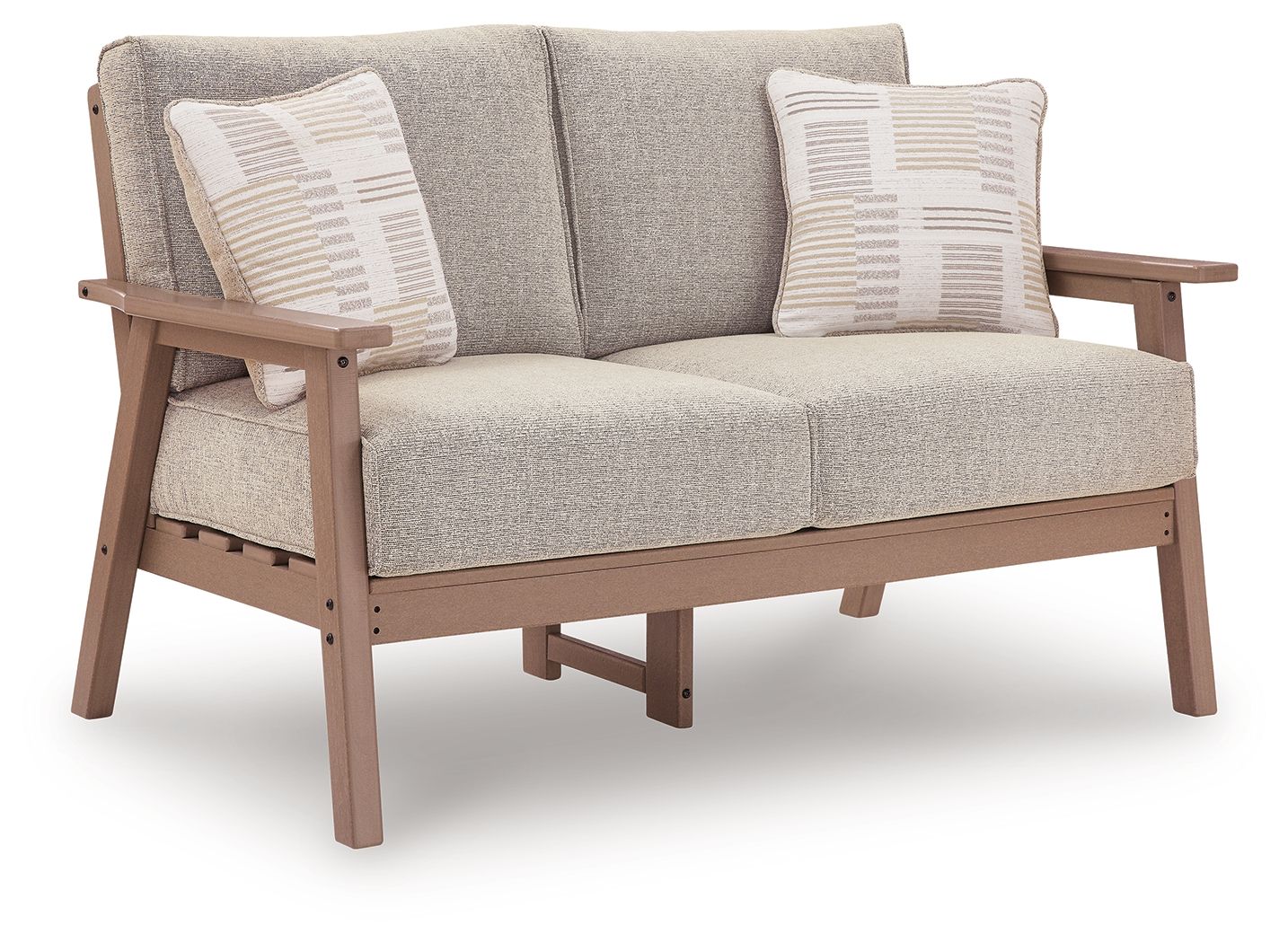 2241-grover-beach-loveseat-with-cushion-driftwood-1.jpg Grover Beach - Loveseat With Cushion - Driftwood