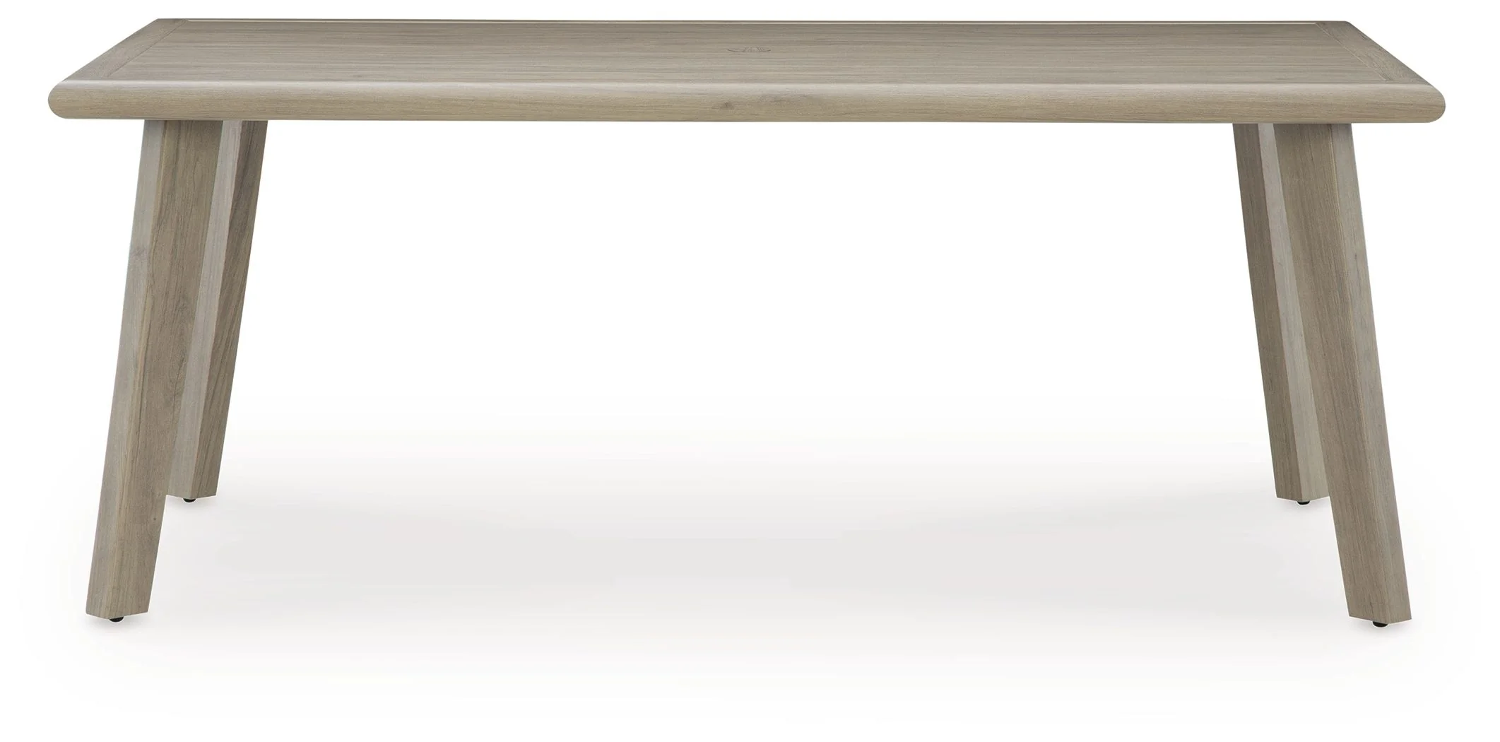 Cliff Trails - Rectangle Dining Table With Umbrella Option - Beige