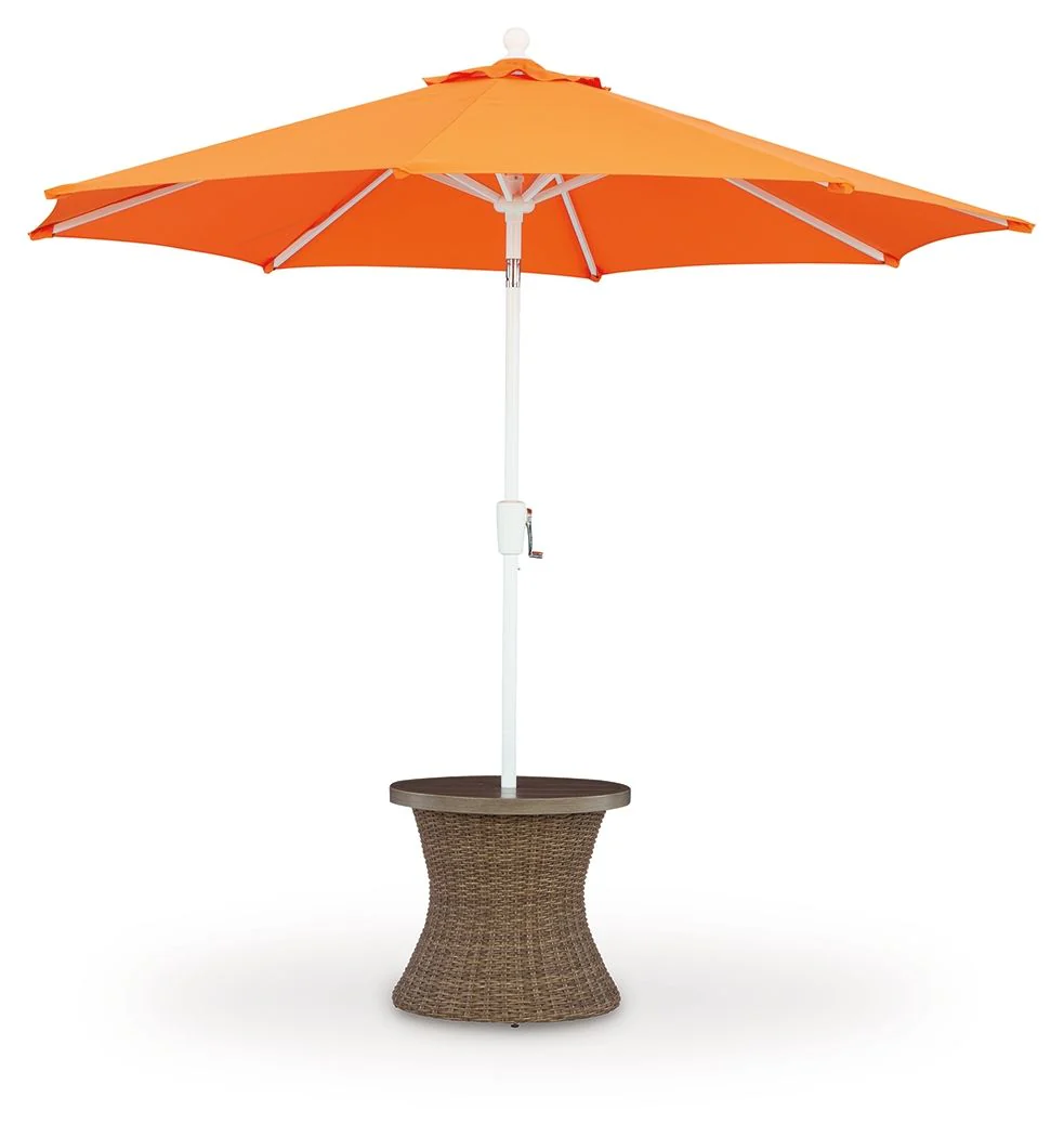 2257-laguna-heights-round-end-table-with-umbrella-option-beige-6.webp Laguna Heights - Round End Table With Umbrella Option - Beige