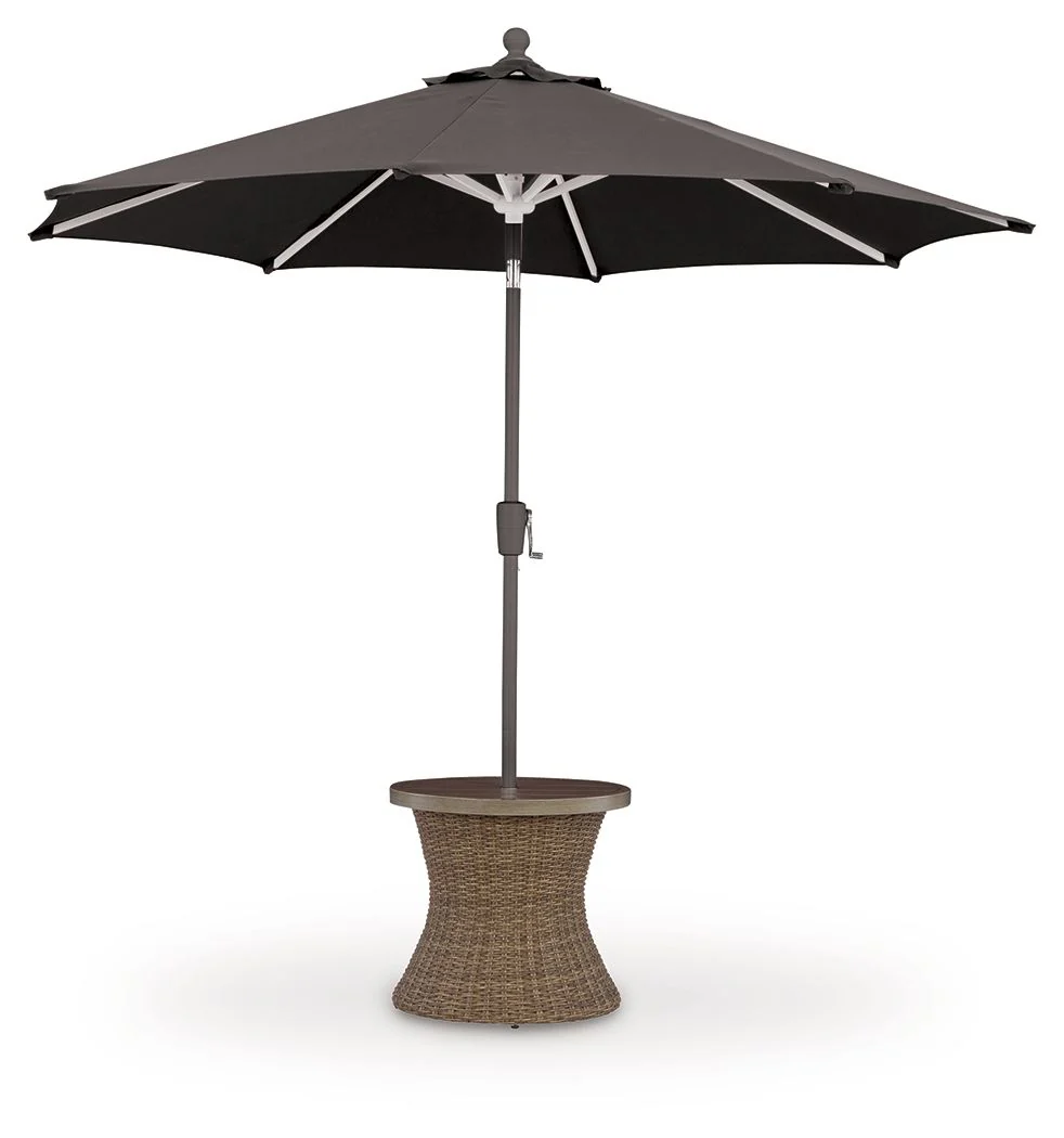 2257-laguna-heights-round-end-table-with-umbrella-option-beige-7.webp Laguna Heights - Round End Table With Umbrella Option - Beige