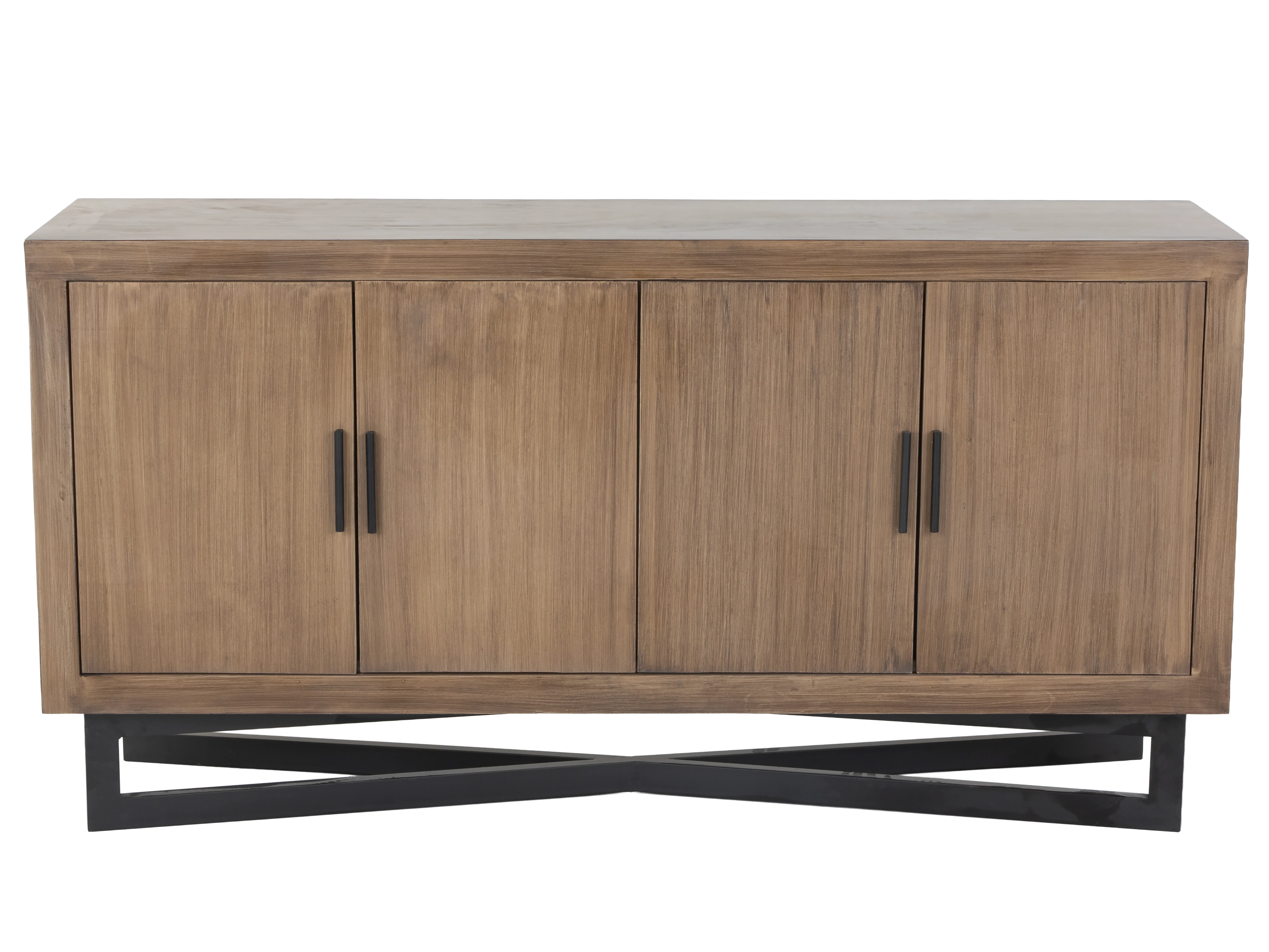 2277-modern-wood-4-door-sideboard-with-black-metal-base-2.webp Modern Wood 4-Door Sideboard with Black Metal Base