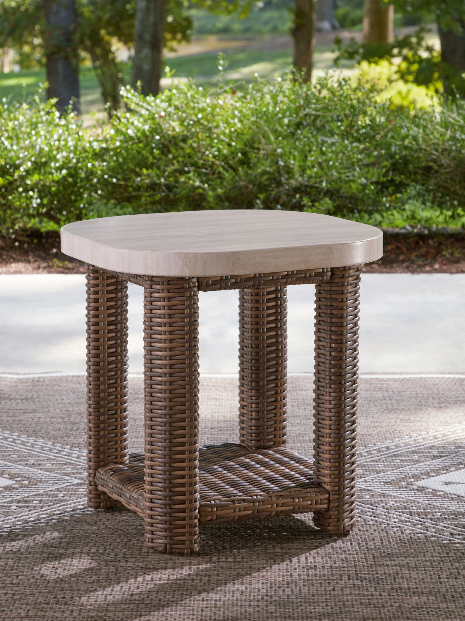 2296-dolan-creek-square-end-table-beige-brown-4.webp Dolan Creek - Square End Table - Beige / Brown