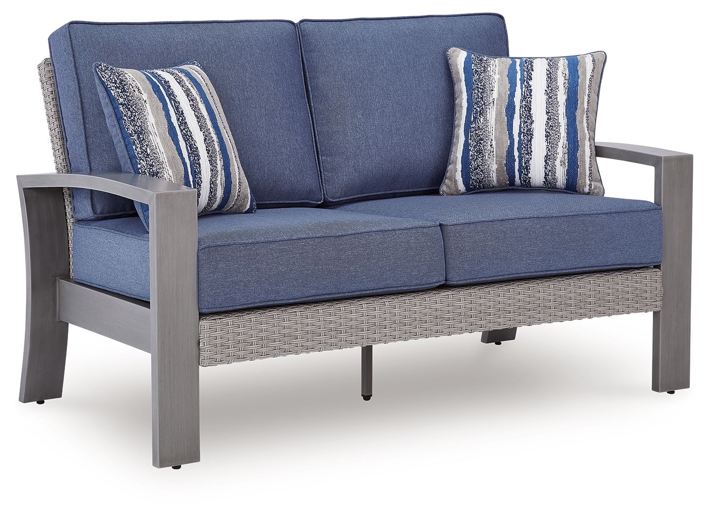 2305-half-moon-beach-loveseat-with-cushion-blue-gray-1.jpg Half Moon Beach - Loveseat With Cushion - Blue / Gray