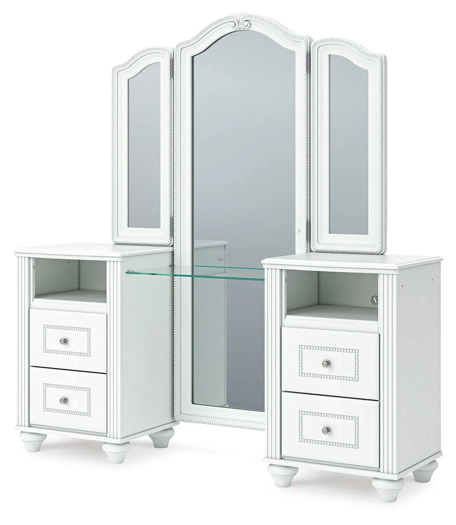 Kozlani - Vanity With Mirror - White