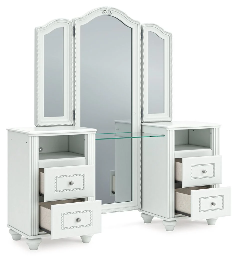 Kozlani - Vanity With Mirror - White