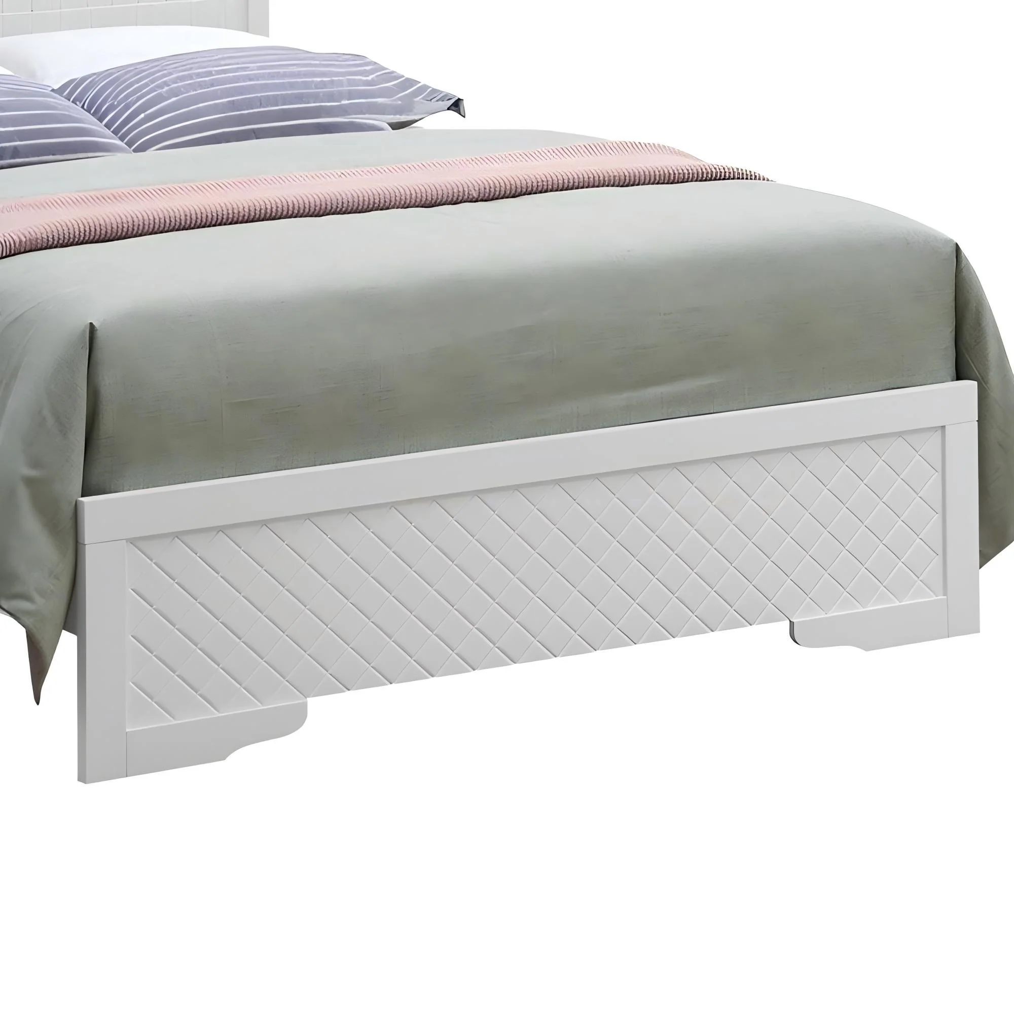 Bed With LED Light Accents Headboard