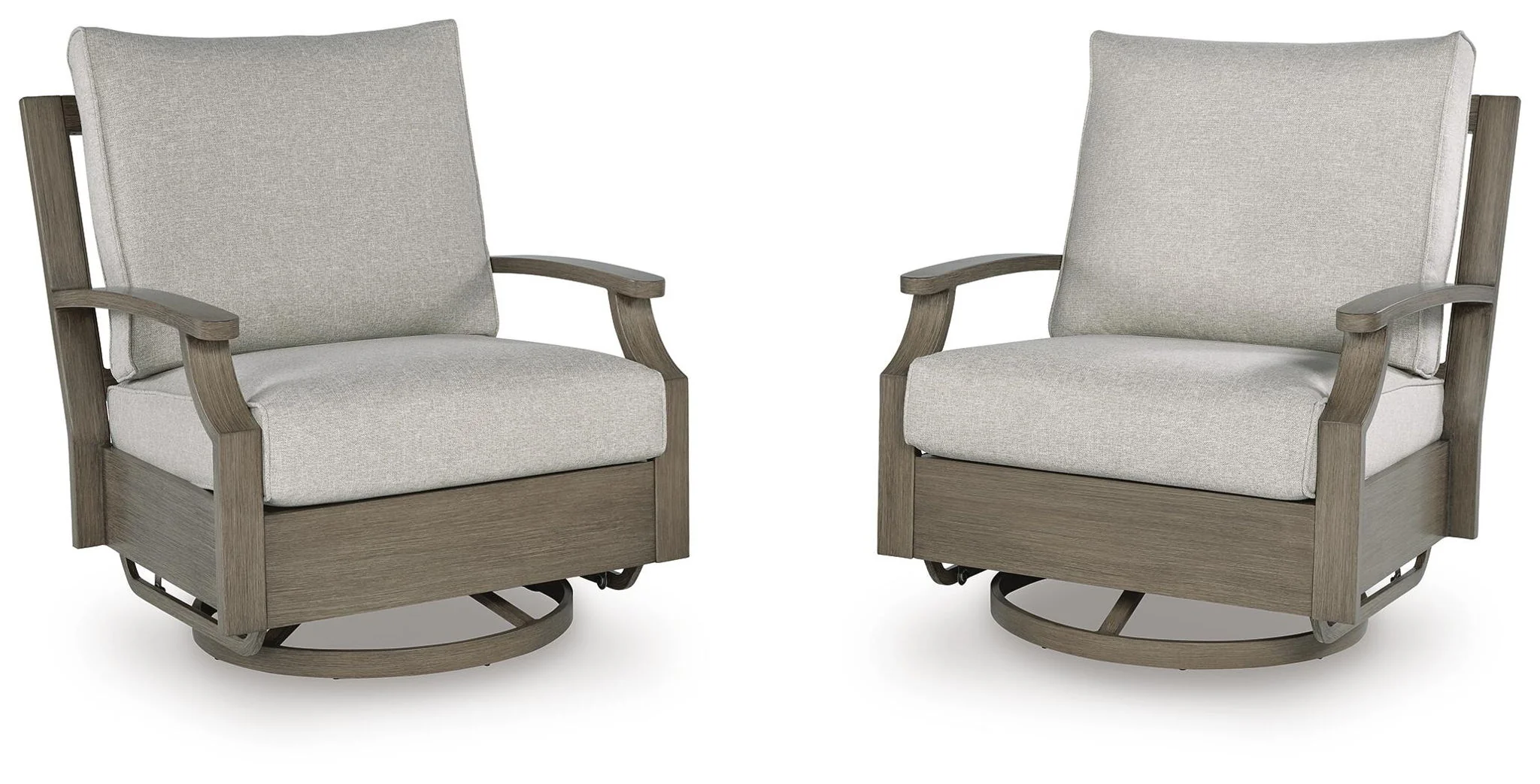 2338-rainier-ranch-swivel-glider-chair-with-cushion-brown-beige-1.webp Rainier Ranch - Swivel Glider Chair With Cushion - Brown / Beige