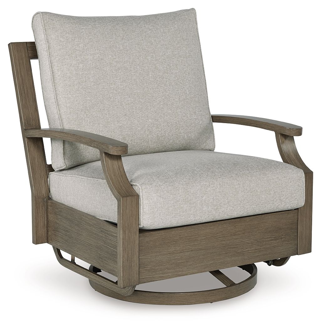 2338-rainier-ranch-swivel-glider-chair-with-cushion-brown-beige-5.jpg Rainier Ranch - Swivel Glider Chair With Cushion - Brown / Beige