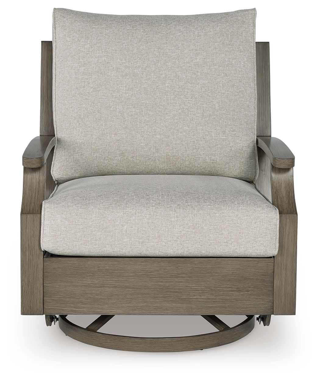 2338-rainier-ranch-swivel-glider-chair-with-cushion-brown-beige-6.jpg Rainier Ranch - Swivel Glider Chair With Cushion - Brown / Beige