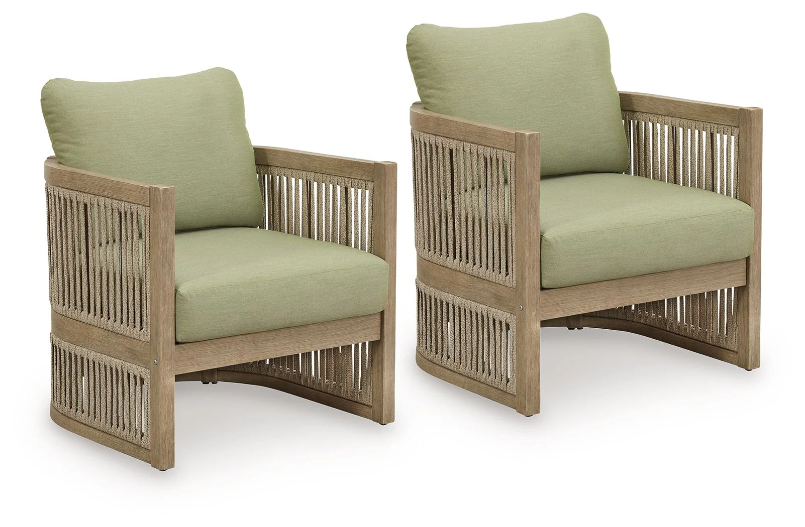 2348-serena-shores-lounge-chair-with-cushion-set-of-2-beige-green-1.webp Serena Shores - Lounge Chair With Cushion (Set of 2) - Beige / Green