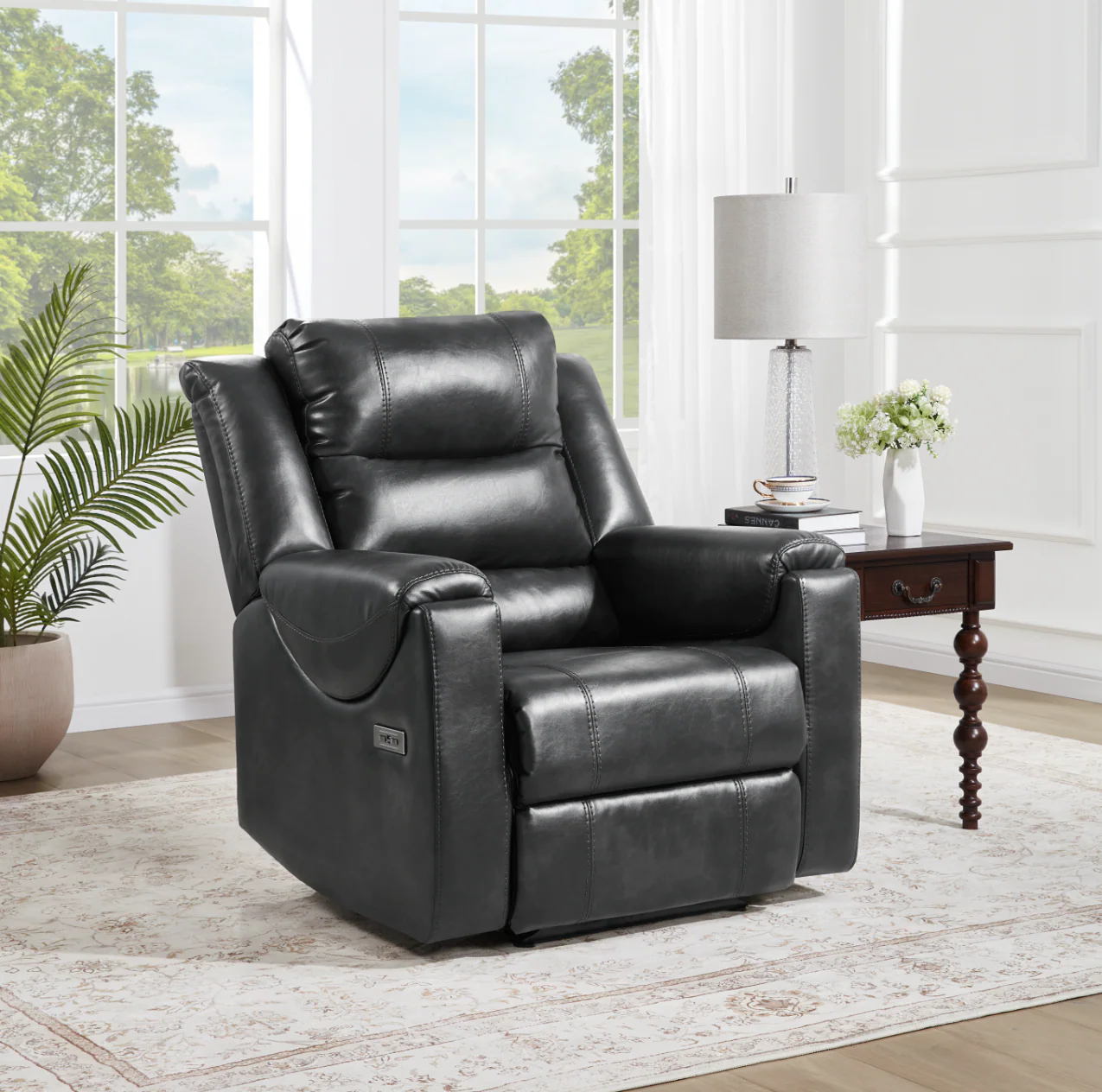 2363-dark-gray-dual-power-recliner-with-power-headrest-1.webp Dark Gray Dual Power Recliner with Power Headrest