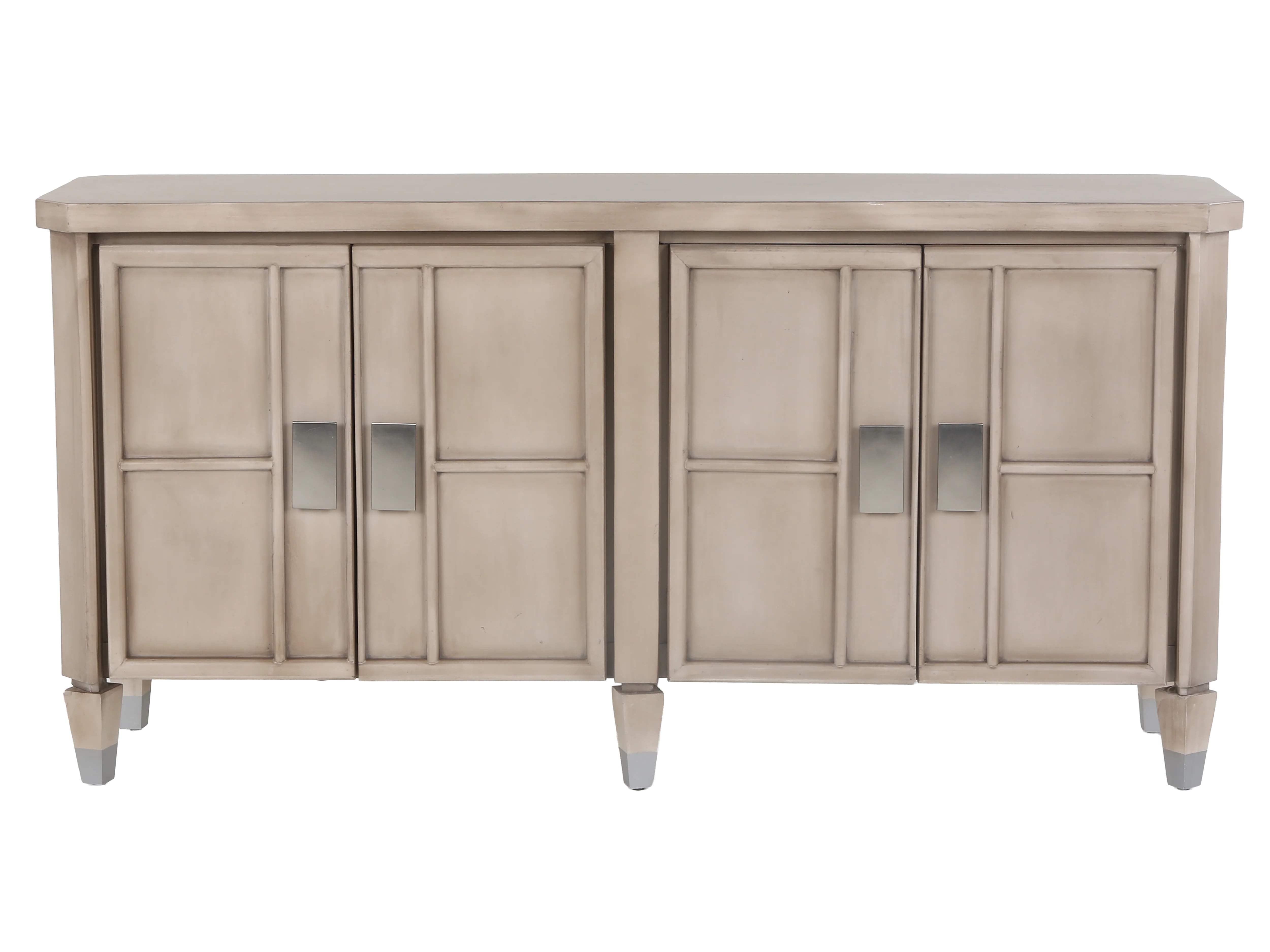 4-Door Sideboard with Modern Square Handles