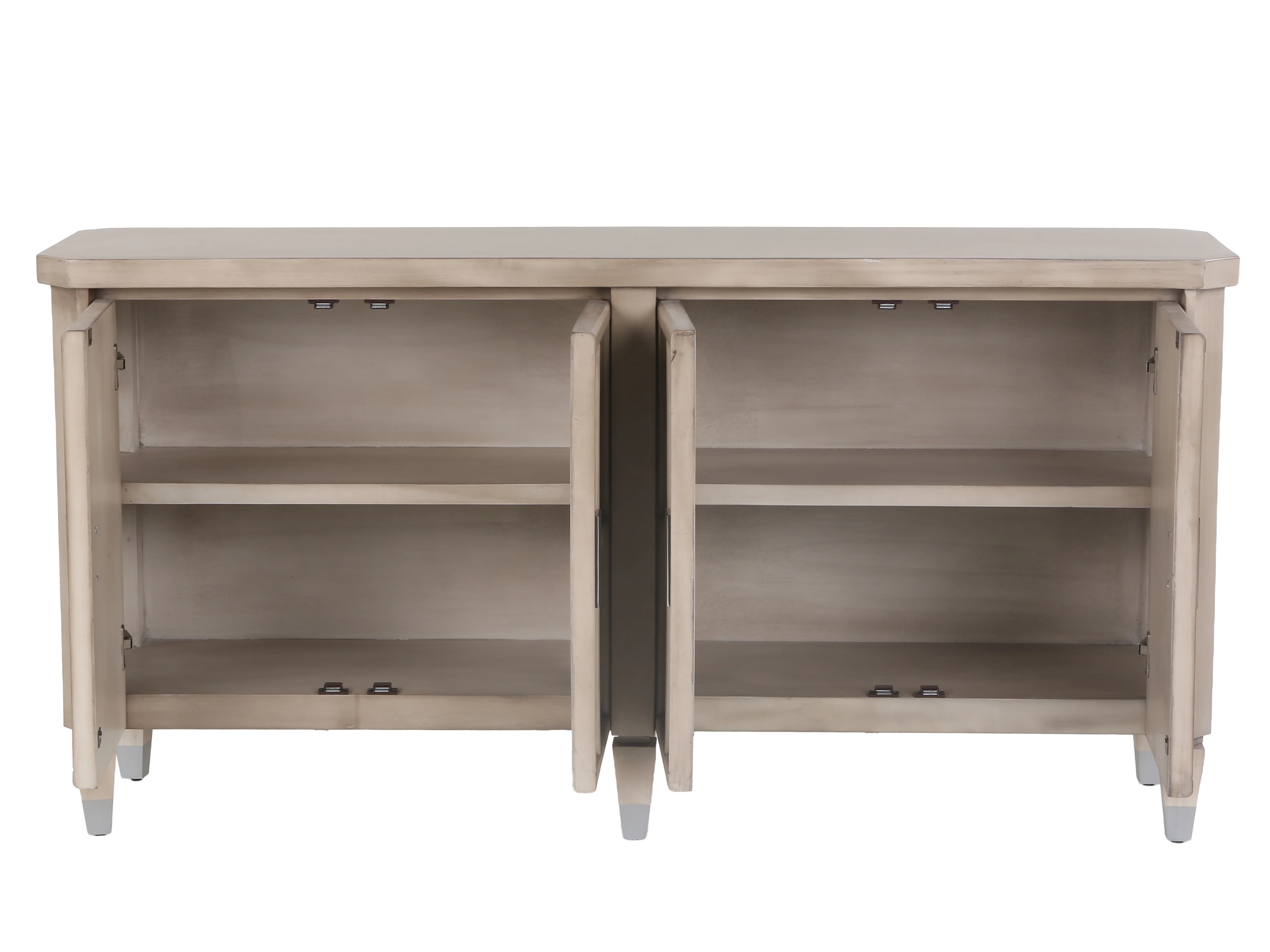 4-Door Sideboard with Modern Square Handles