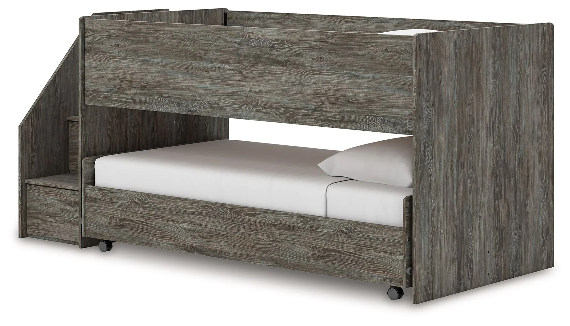 2444-frandern-twin-over-twin-loft-bed-gray-2.webp Frandern - Twin Over Twin Loft Bed - Gray