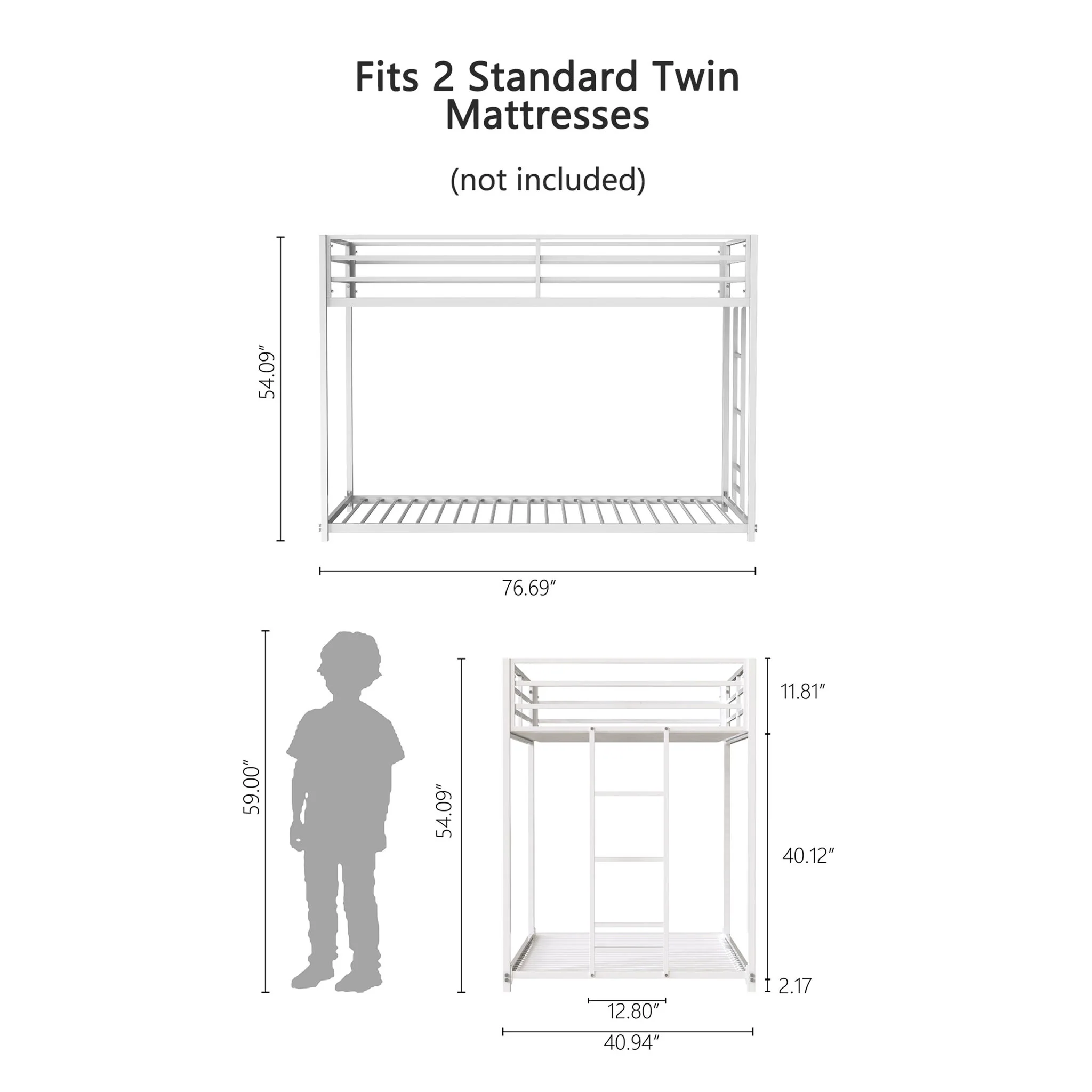 Adam - Metal Bunk Bed