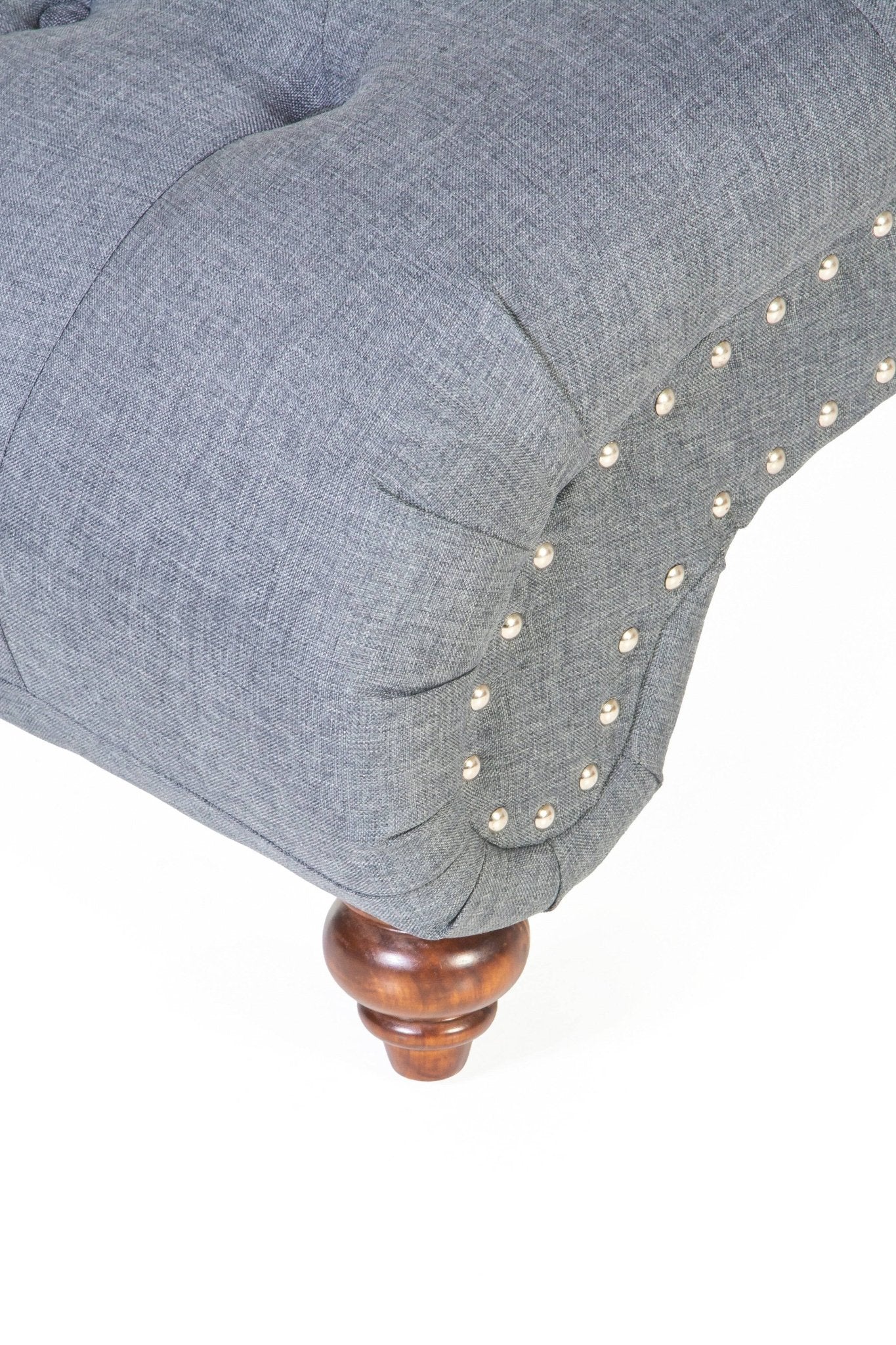 256-gray-tufted-chaise-lounge-with-nailhead-trim-bolster-pillow-3.jpg Gray Tufted Chaise Lounge with Nailhead Trim & Bolster Pillow