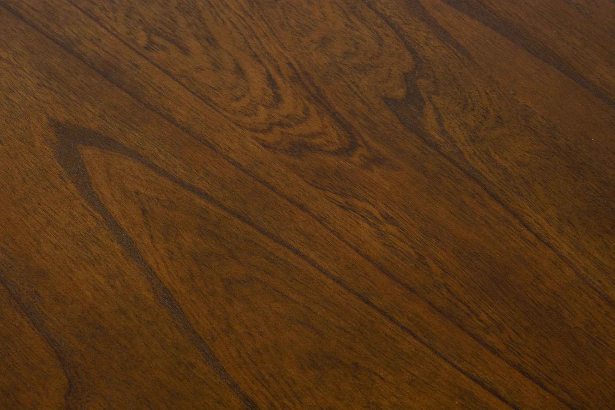 Half-Moon Sofa Table with 2 Shelves – Warm Walnut