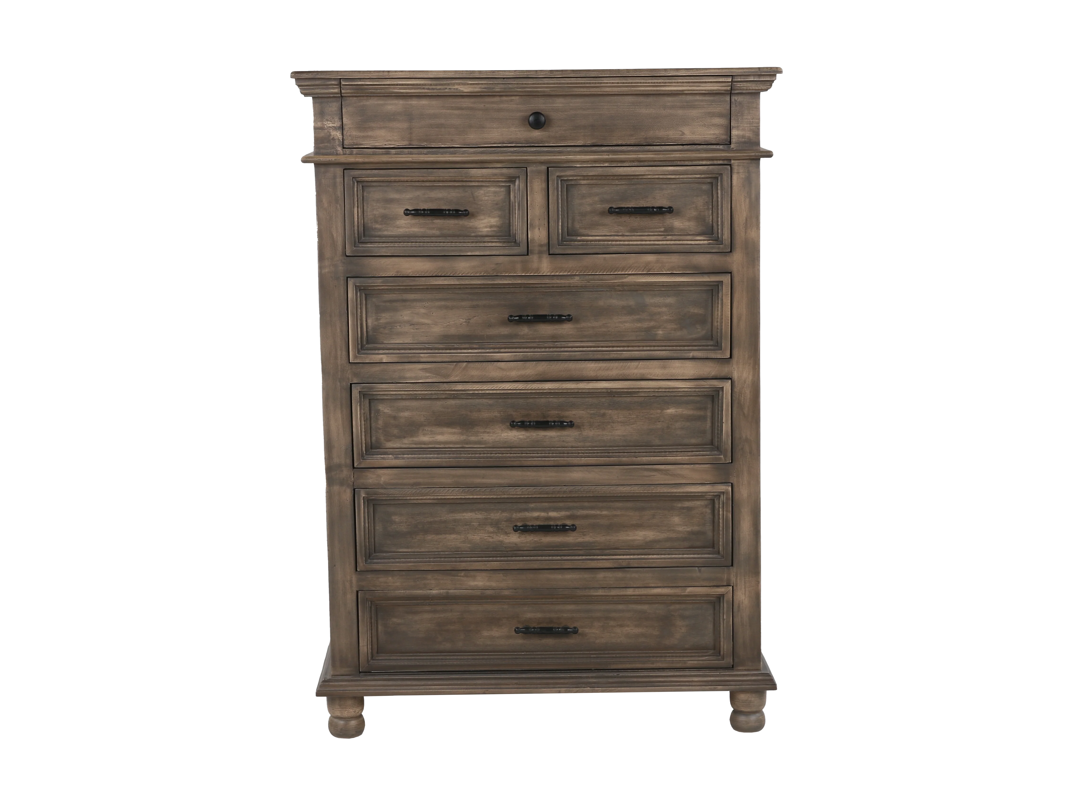 Brown Rustic 7-Drawer Bedroom Chest