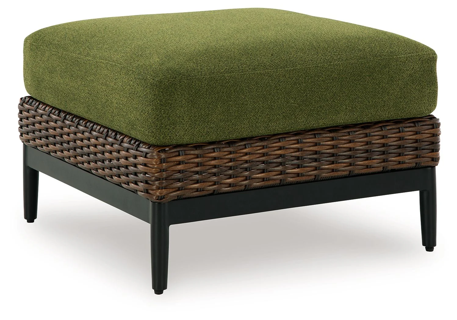2593-horizon-hall-ottoman-with-cushion-brown-green-1.webp Horizon Hall - Ottoman With Cushion - Brown / Green