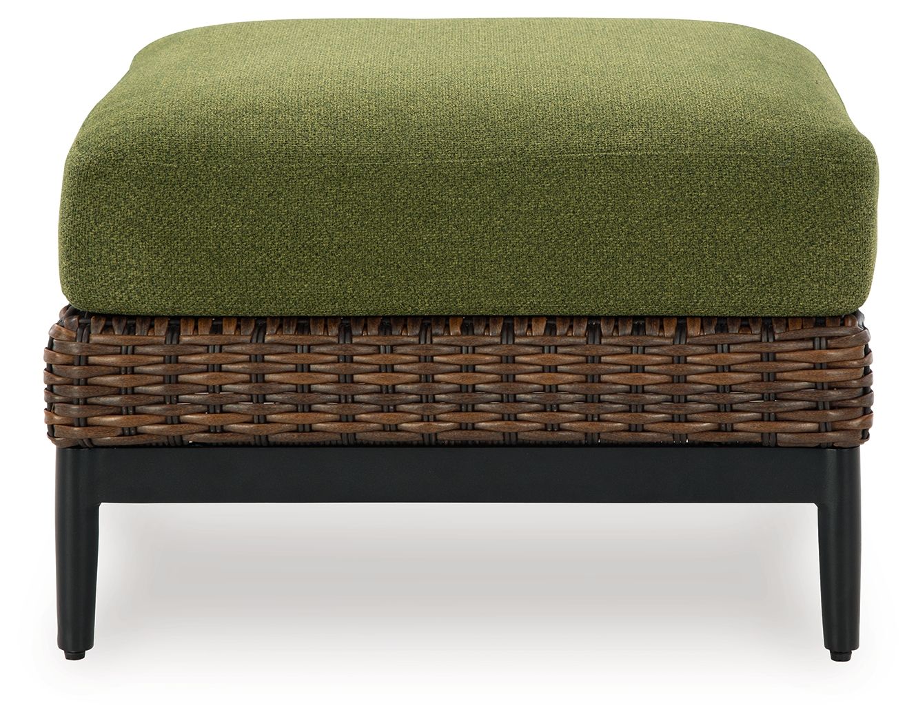 2593-horizon-hall-ottoman-with-cushion-brown-green-2.jpg Horizon Hall - Ottoman With Cushion - Brown / Green