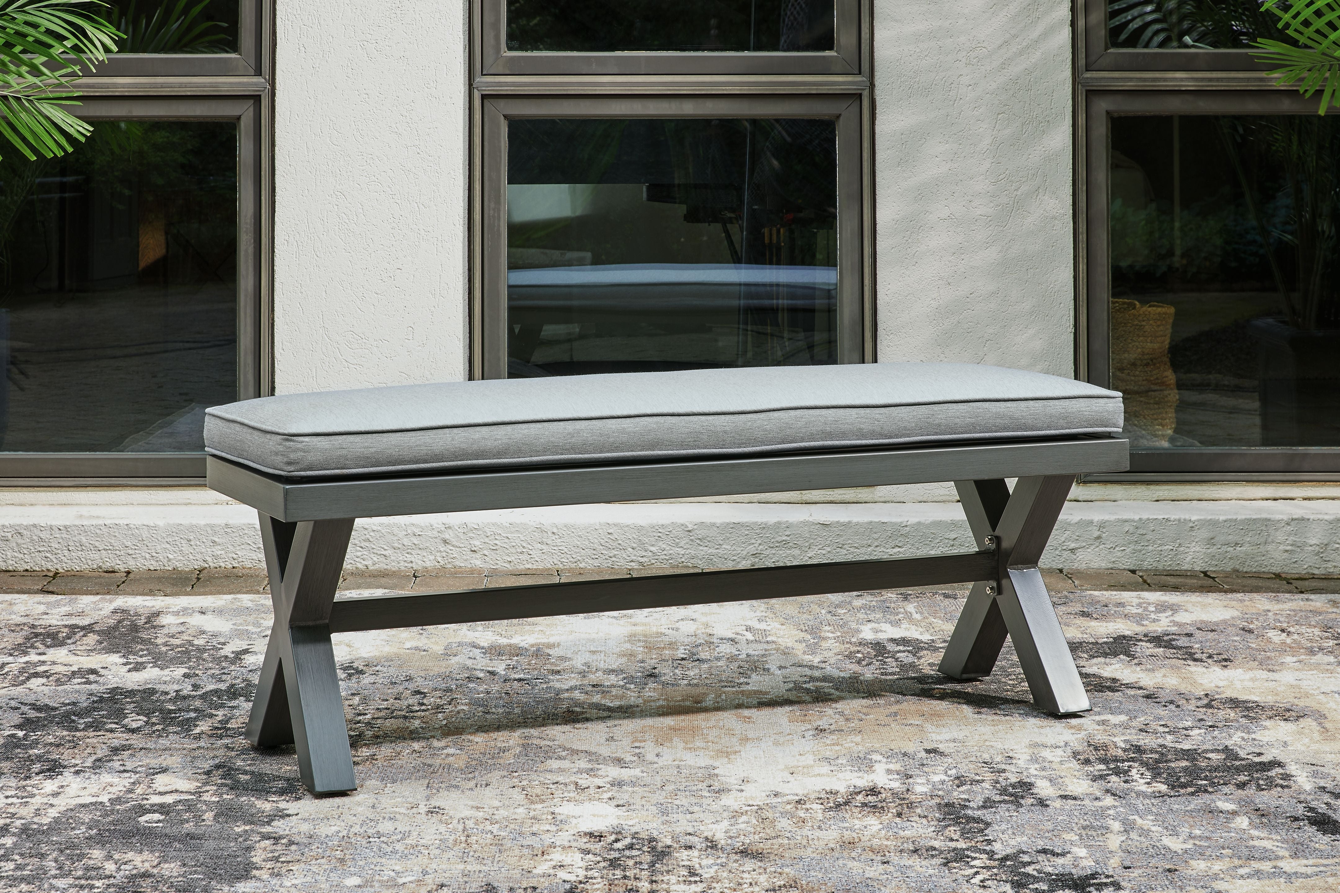 2663-elite-park-bench-with-cushion-gray-4.jpg Elite Park - Bench With Cushion - Gray