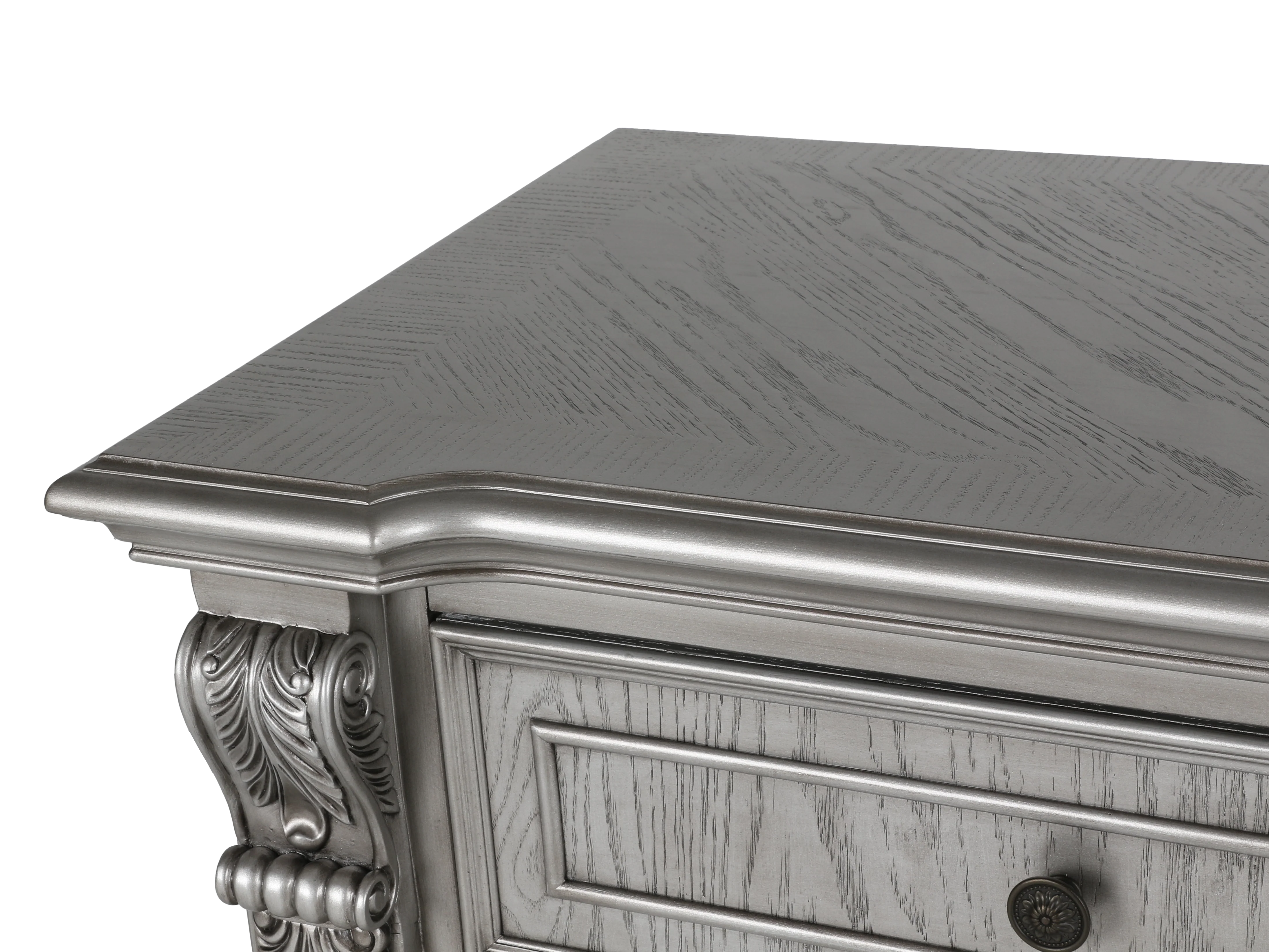 Glam Silver 2-Drawer 4-Door Dining Buffet