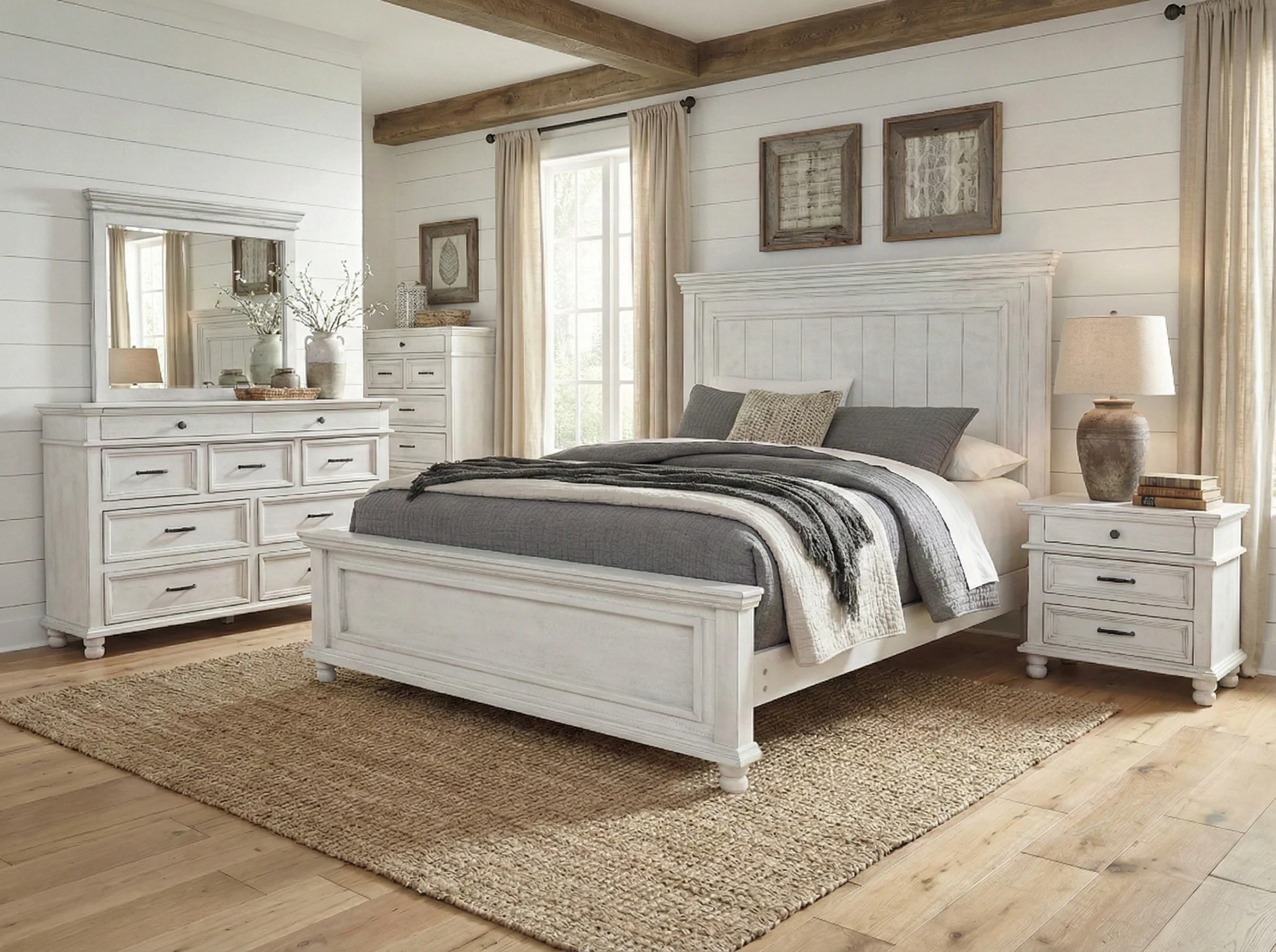 2700-white-6-piece-panel-bedroom-set-with-dresser-mirror-nightstand-1.webp White 6-Piece Panel Bedroom Set with Dresser, Mirror & Nightstand