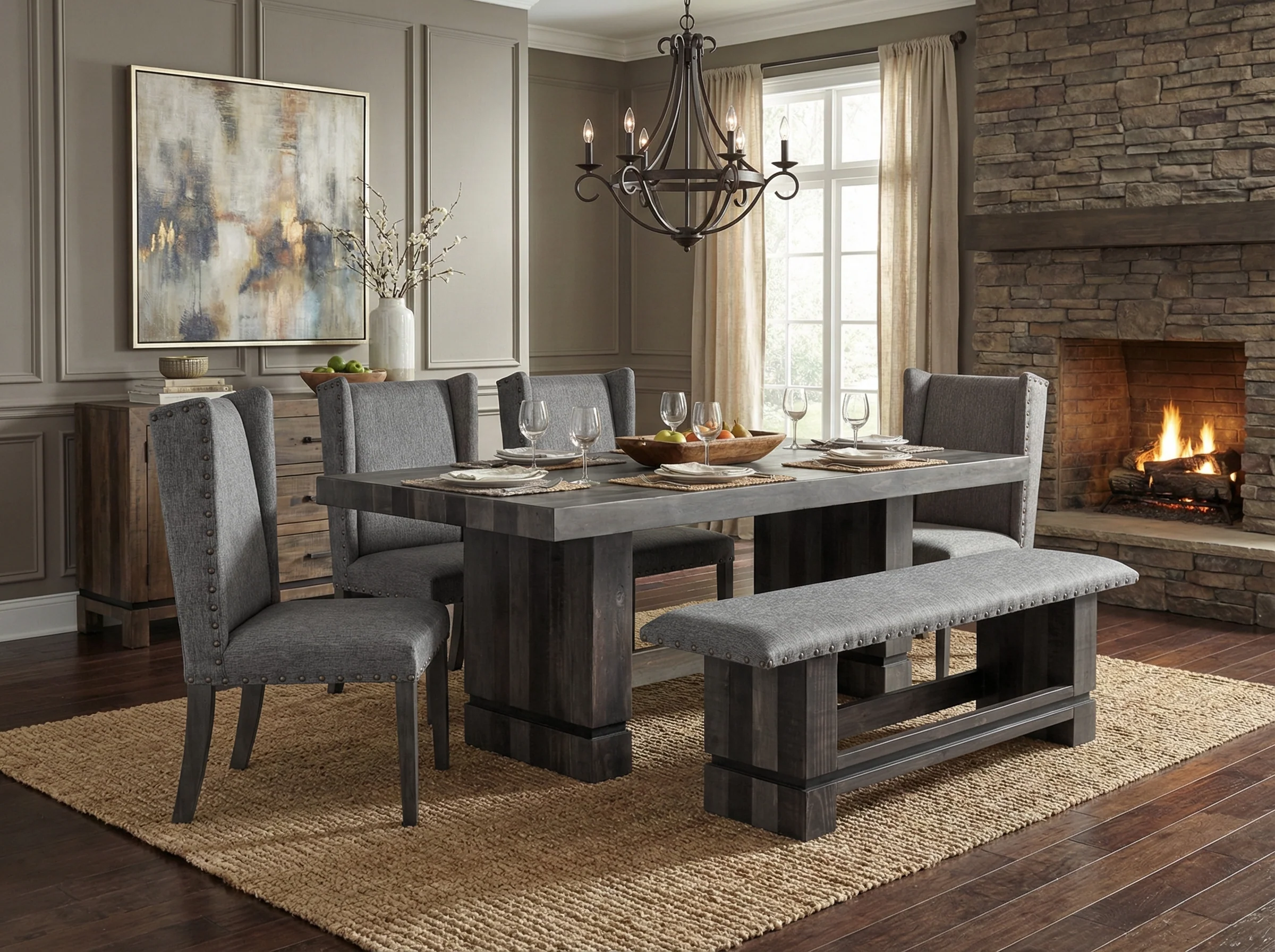2703-westminister-6-piece-modern-rustic-dining-set-in-multi-grey-1.webp Westminister 6-Piece Modern Rustic Dining Set in Multi-grey