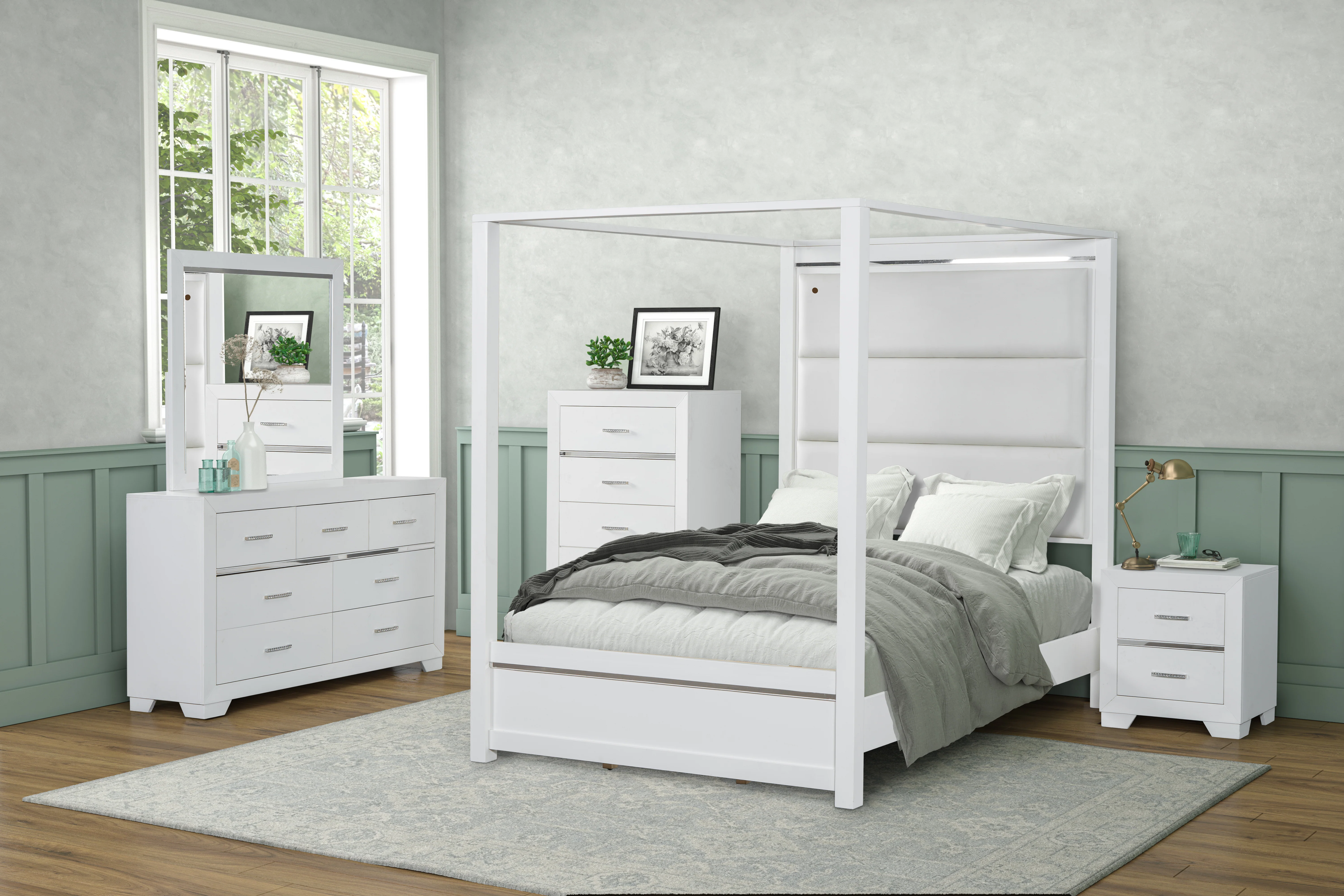 2729-white-canopy-6-pc-bedroom-set-bed-dresser-mirror-nightstand-1.webp White Canopy 6 Pc Bedroom Set (Bed, Dresser, Mirror & Nightstand)