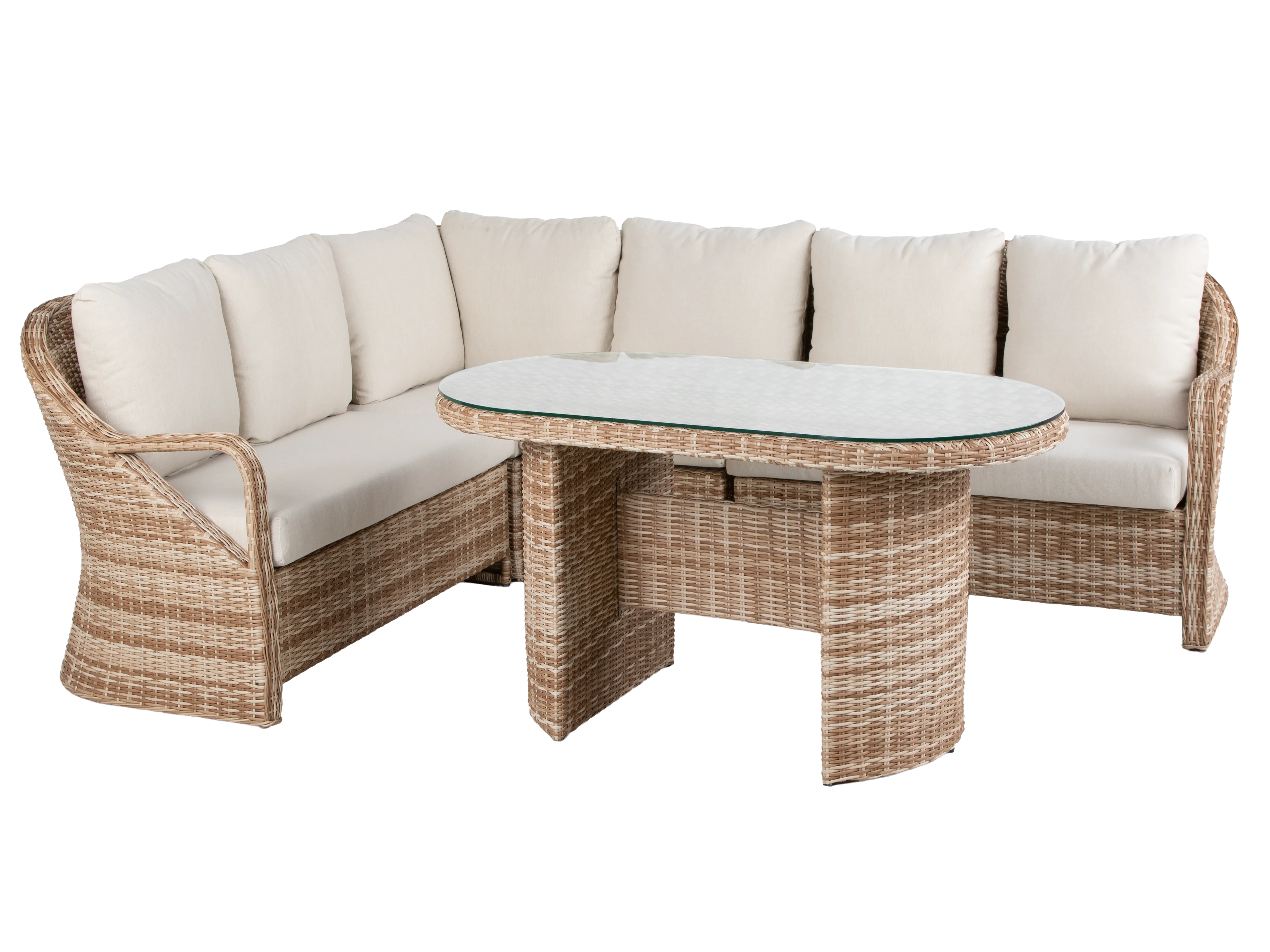 2759-5-piece-wicker-patio-sectional-sofa-set-with-oval-dining-table-and-cream-cushions-2.webp 5-Piece Wicker Patio Sectional Sofa Set with Oval Dining Table and Cream Cushions