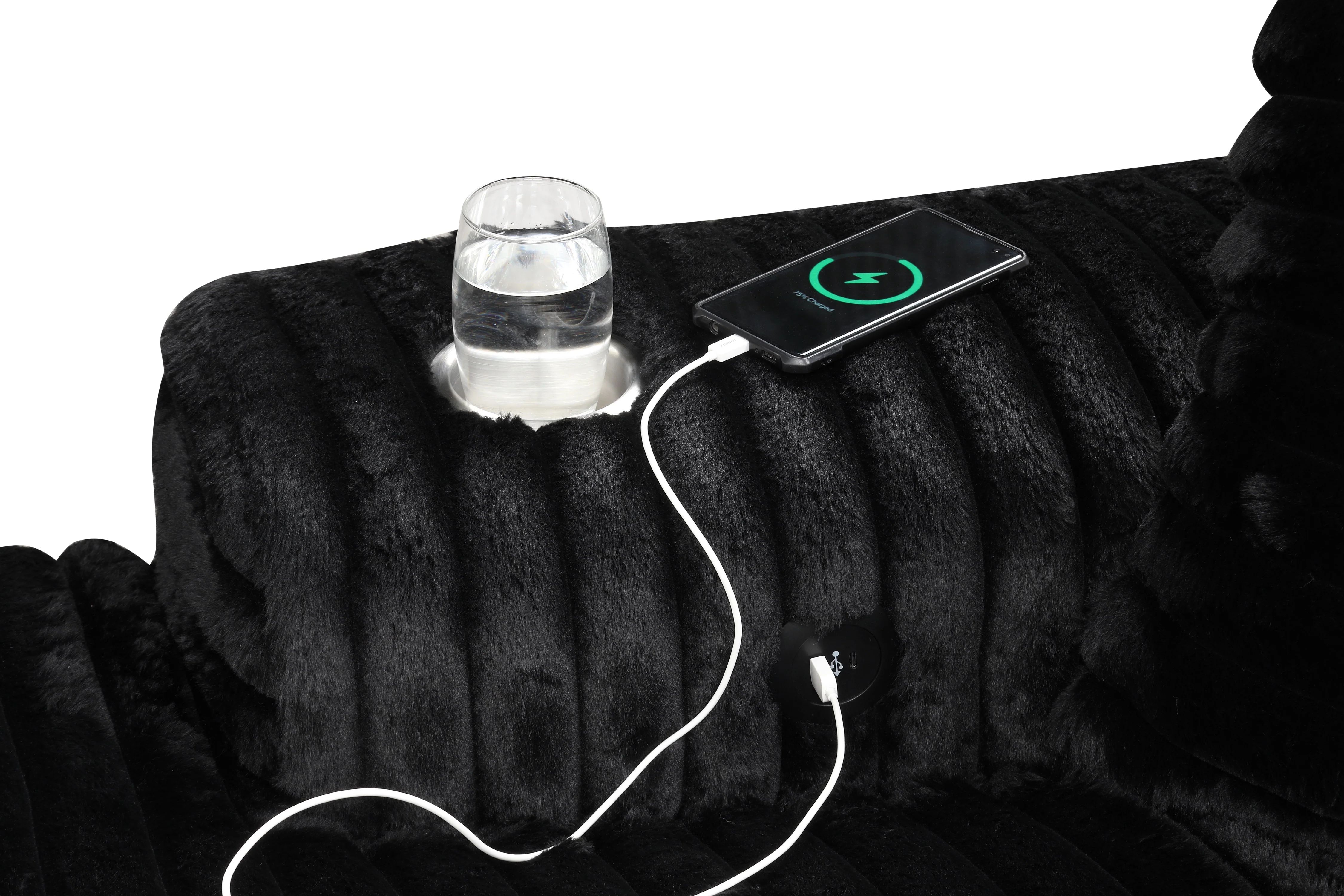 2766-midnight-black-plush-double-chaise-lounge-with-usb-port-cup-holder-3.webp Midnight Black Plush Double Chaise Lounge with USB Port & Cup Holder