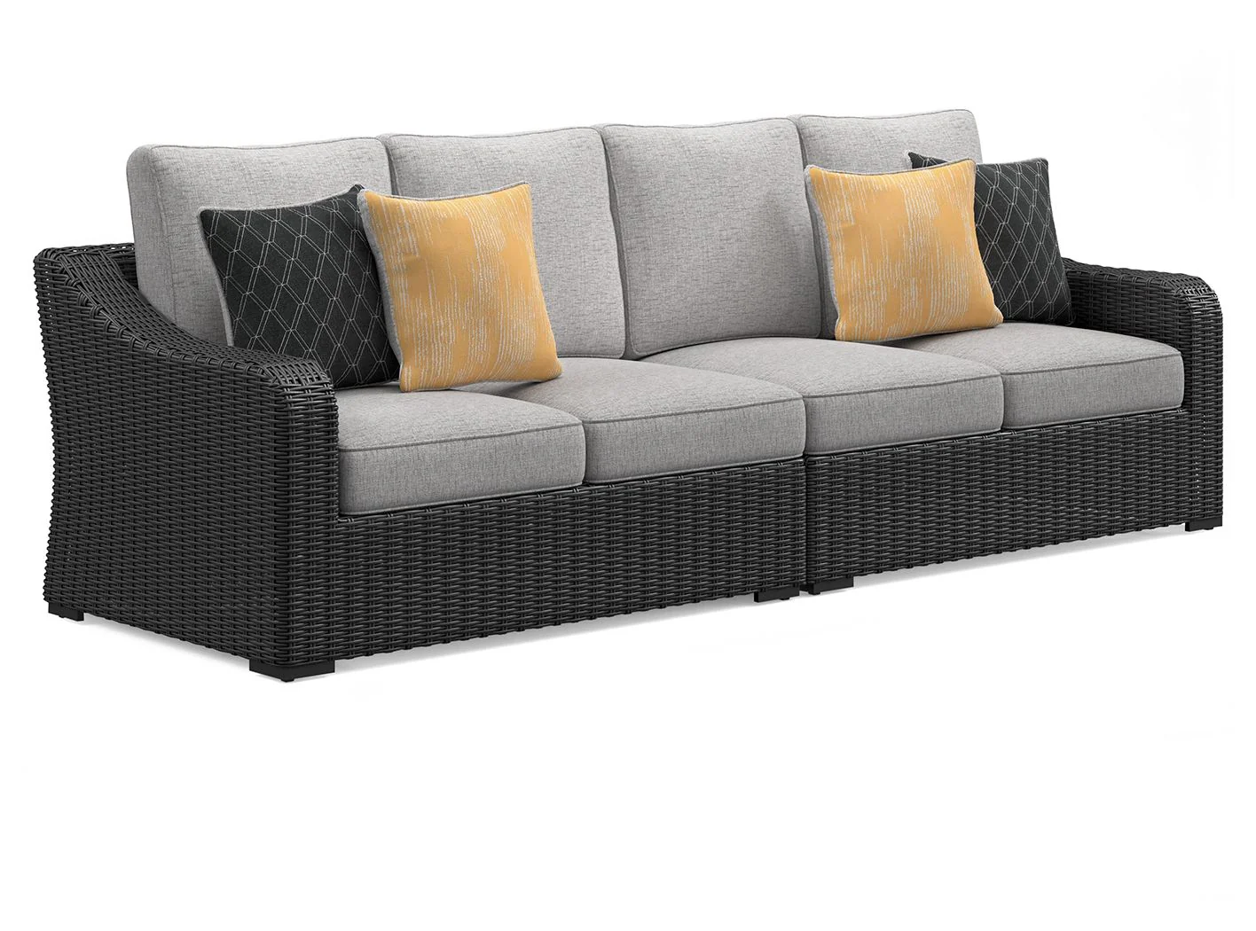 2773-beachcroft-2-piece-outdoor-loveseat-with-cushion-black-light-gray-1.webp Beachcroft - 2-Piece Outdoor Loveseat with Cushion - Black / Light Gray