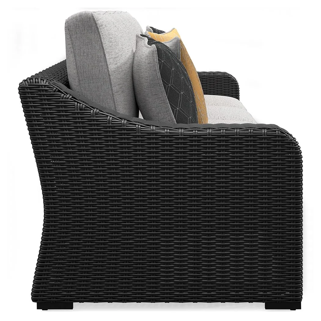 2773-beachcroft-2-piece-outdoor-loveseat-with-cushion-black-light-gray-3.webp Beachcroft - 2-Piece Outdoor Loveseat with Cushion - Black / Light Gray