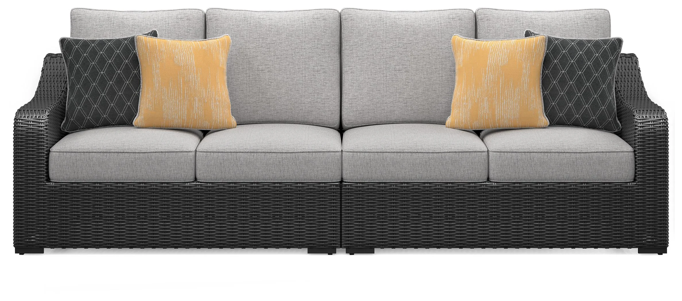 2773-beachcroft-2-piece-outdoor-loveseat-with-cushion-black-light-gray-6.webp Beachcroft - 2-Piece Outdoor Loveseat with Cushion - Black / Light Gray