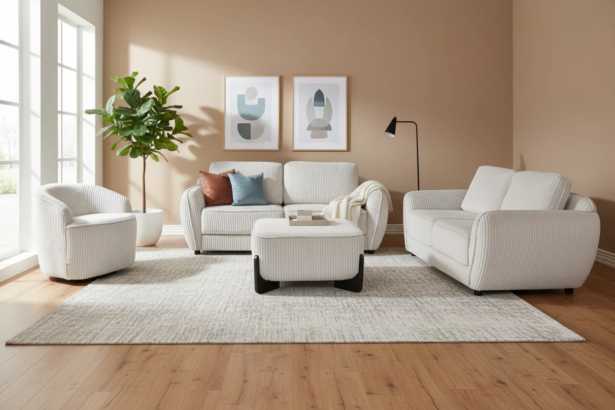 2782-modern-cream-corduroy-4-piece-living-room-set-sofa-loveseat-chair-ottoman-1.webp Modern Cream Corduroy 4-Piece Living Room Set (Sofa, Loveseat, Chair & Ottoman)