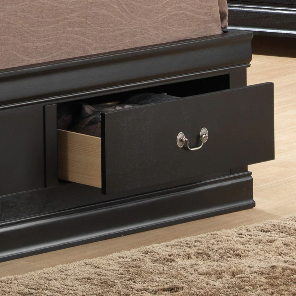 Traditional Style Bookcase Storage Bed