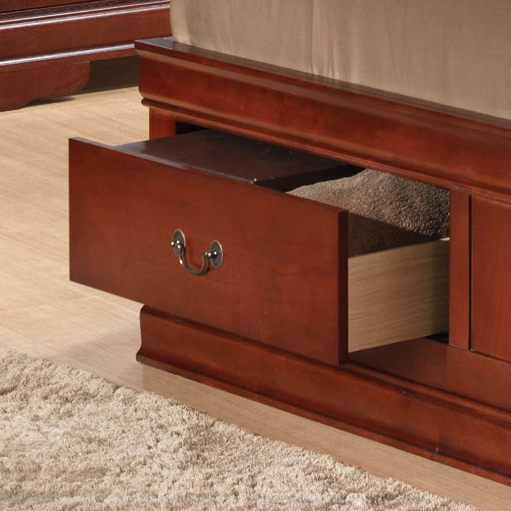 Traditional Style Bookcase Storage Bed
