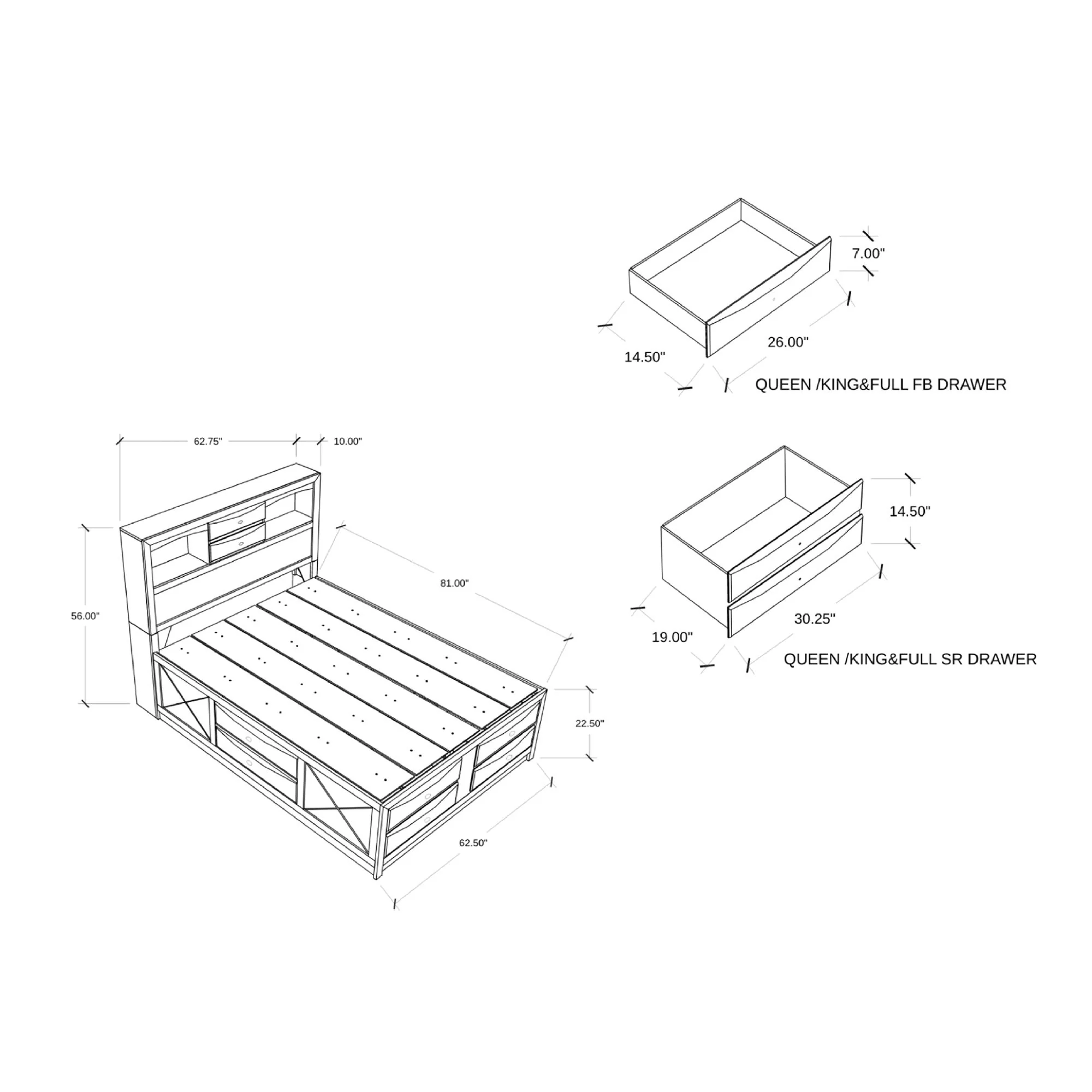 2807-lucille-bed-with-storage-and-bookcase-headboard-10.webp Lucille - Bed With Storage And Bookcase Headboard