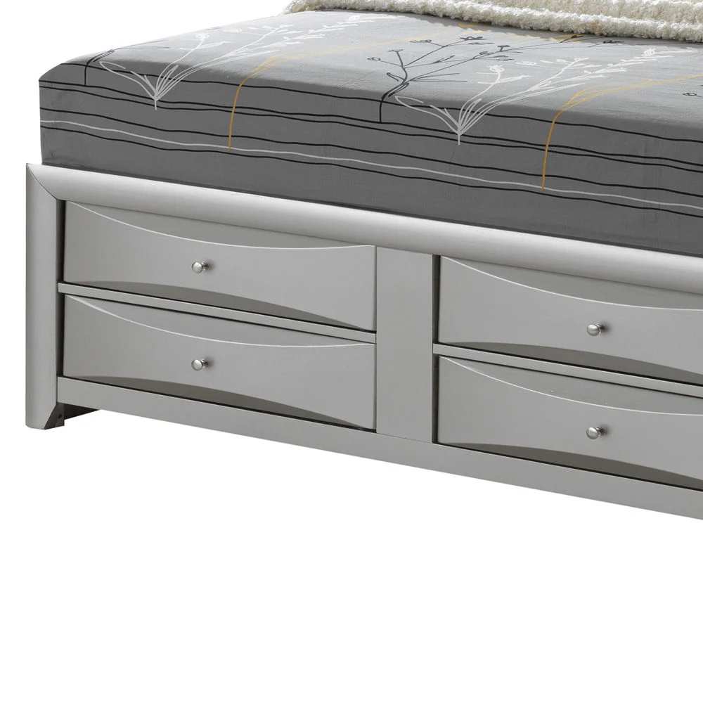 Modern Design Storage Bed With Bookcase Headboard