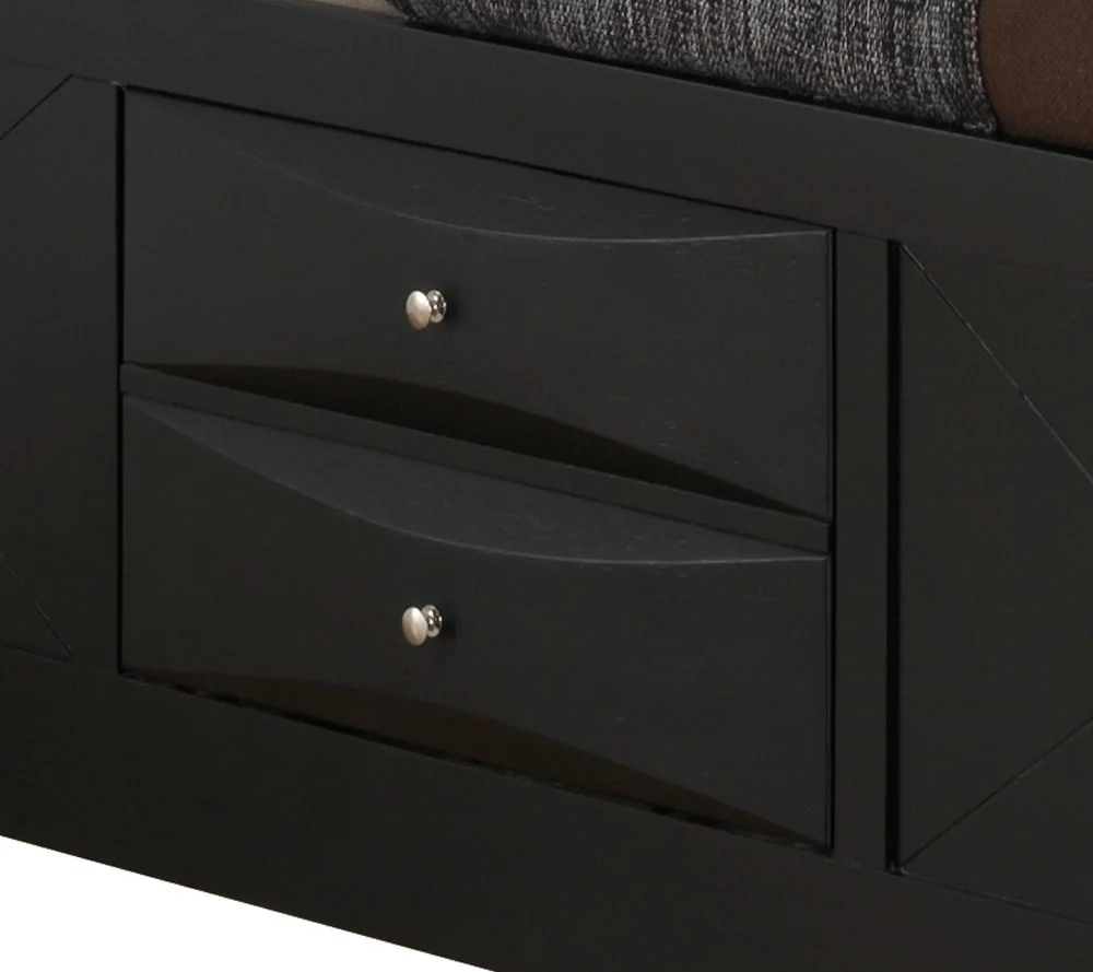 Modern Design Storage Bed With Bookcase Headboard