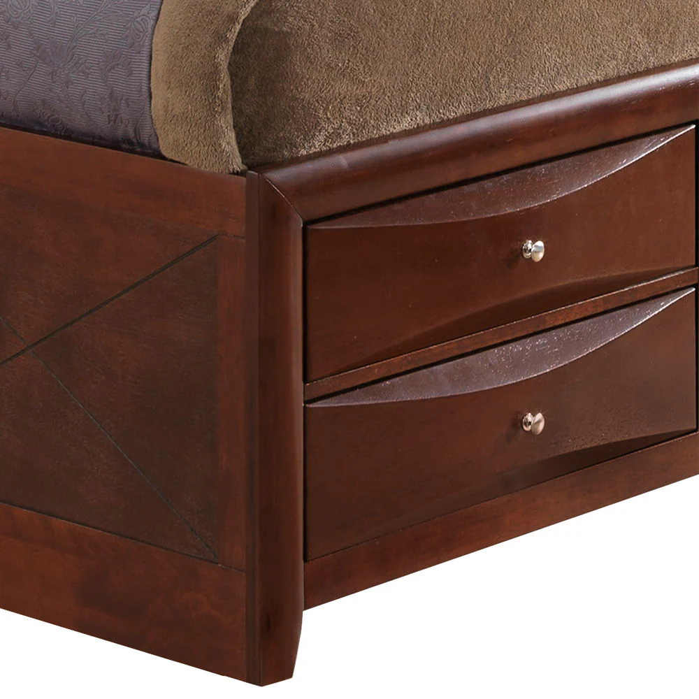 Modern Design Storage Bed With Bookcase Headboard