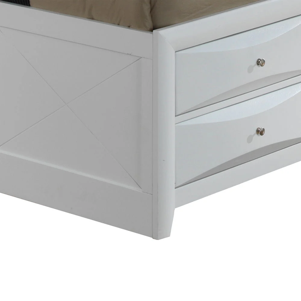 Modern Design Storage Bed With Bookcase Headboard