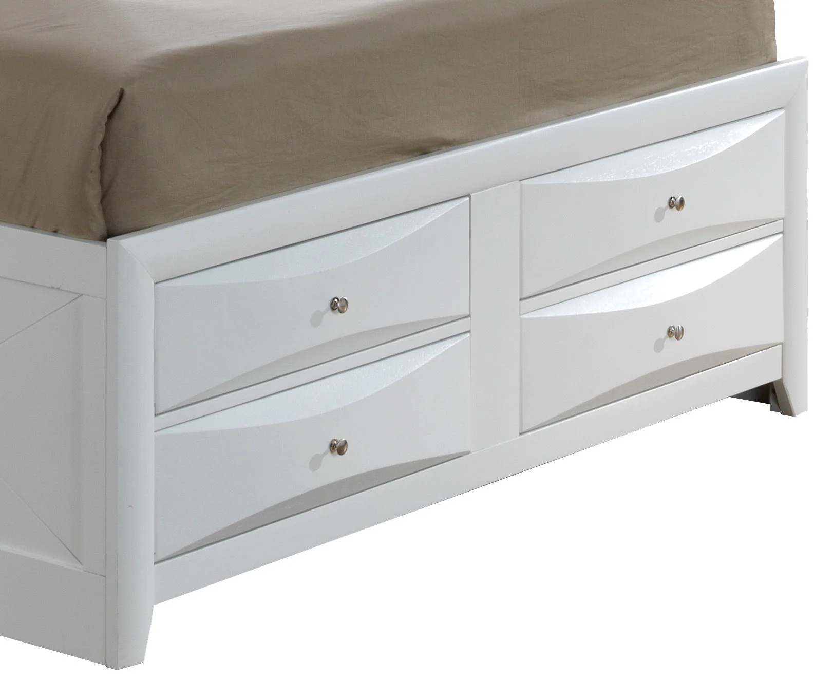 Modern Design Storage Bed With Bookcase Headboard