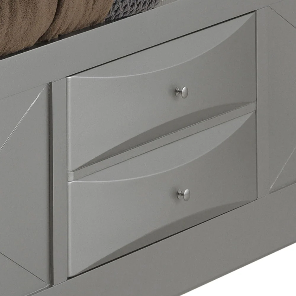 Modern Design Storage Bed With Bookcase Headboard