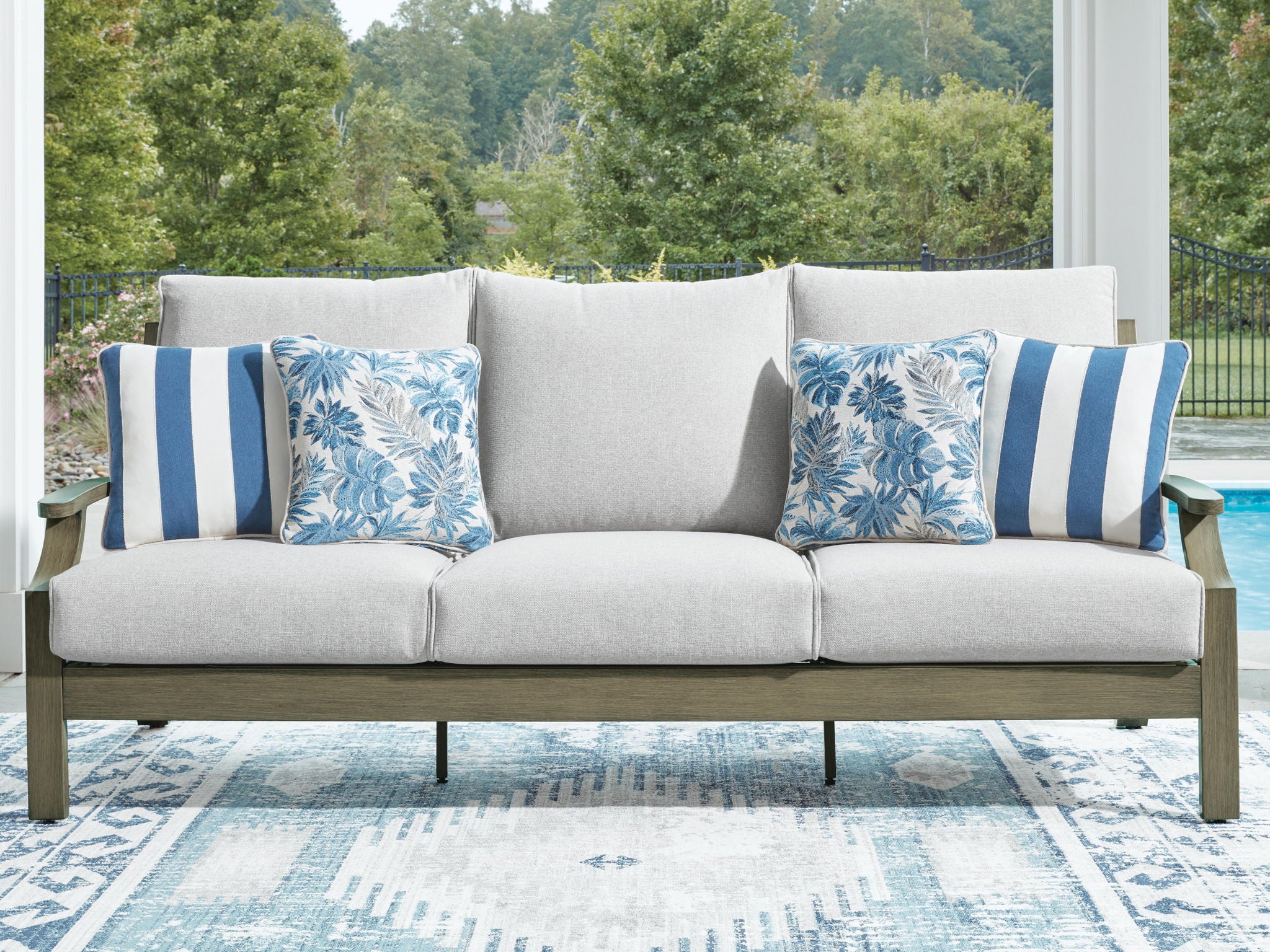 2922-rainier-ranch-sofa-with-cushion-brown-beige-3.jpg Rainier Ranch - Sofa With Cushion - Brown / Beige