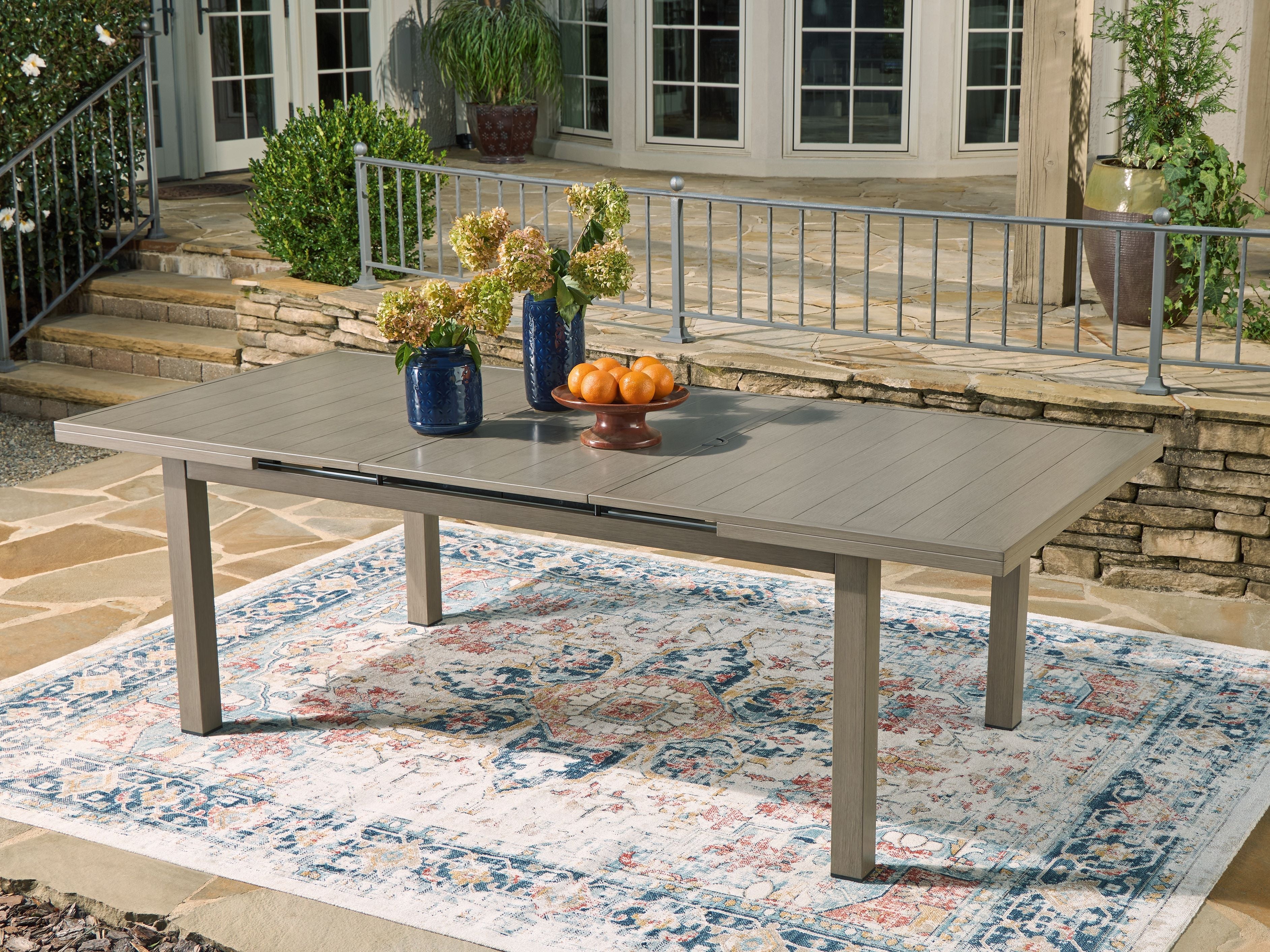 2927-beach-front-rect-dining-room-ext-table-beige-2.jpg Beach Front - RECT Dining Room EXT Table - Beige
