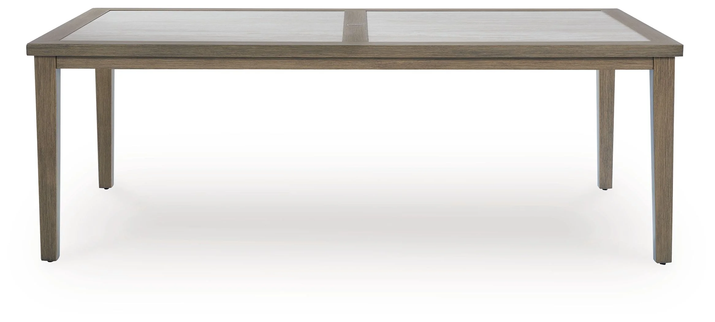2935-rainier-ranch-rectangle-dining-table-with-umbrella-option-brown-beige-2.webp Rainier Ranch - Rectangle Dining Table With Umbrella Option - Brown / Beige