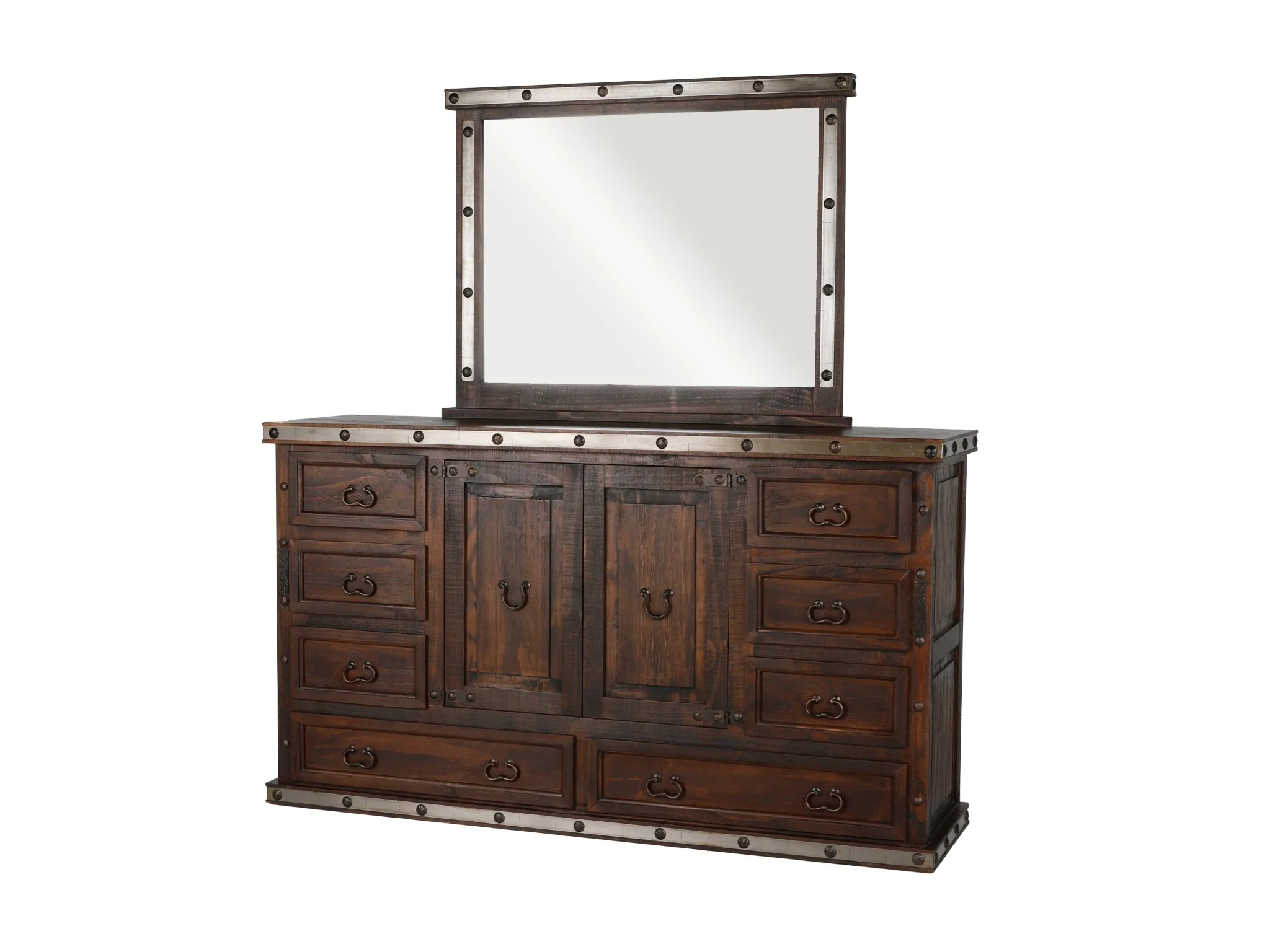 2947-6-piece-rustic-brown-hacienda-bedroom-set-with-bed-dresser-mirror-nightstand-6.webp 6-Piece Rustic Brown Hacienda Bedroom Set with Bed, Dresser, Mirror & Nightstand