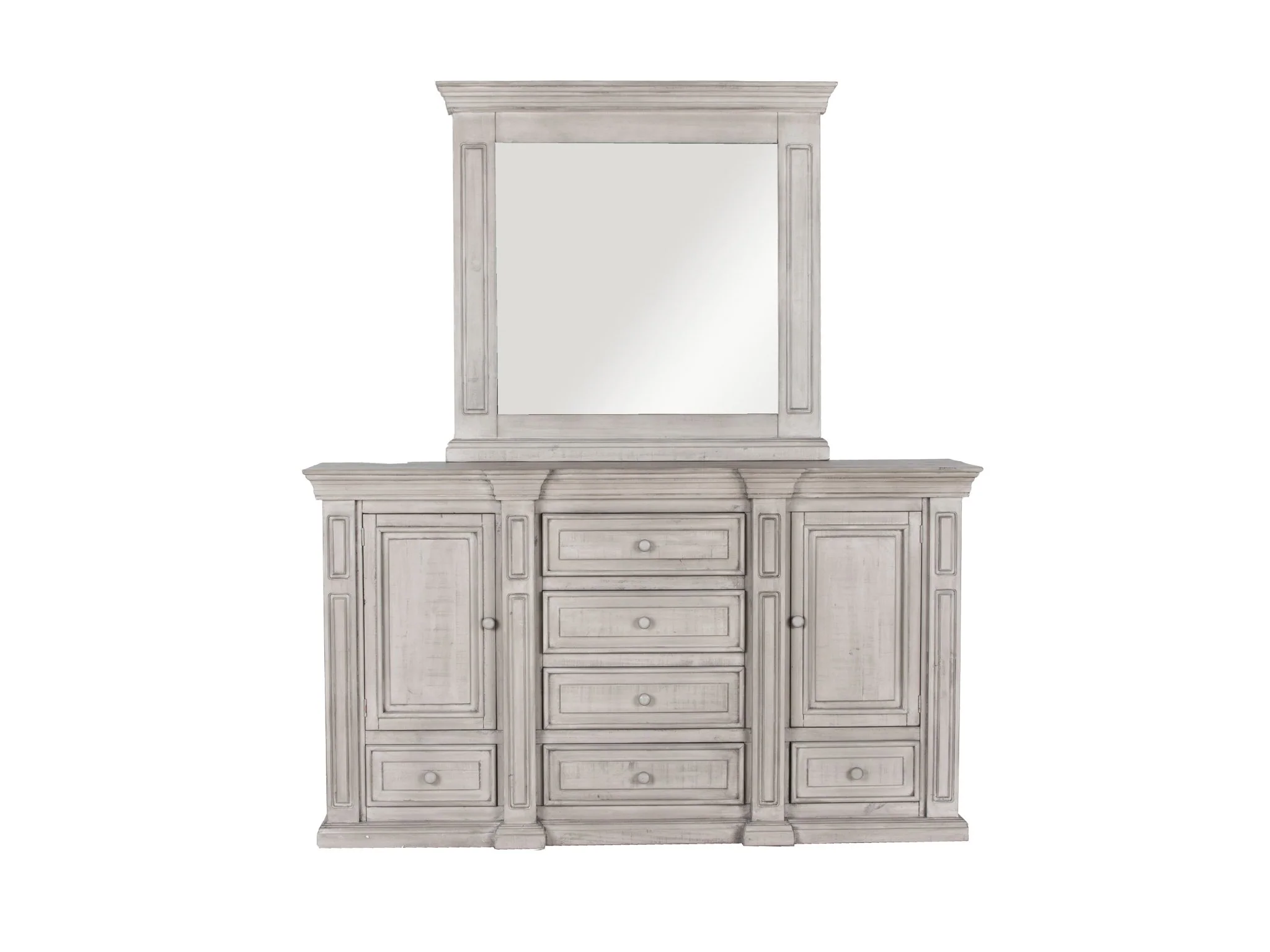 Farmhouse Aspen Gray Solid Wood 6-Piece Bedroom Set