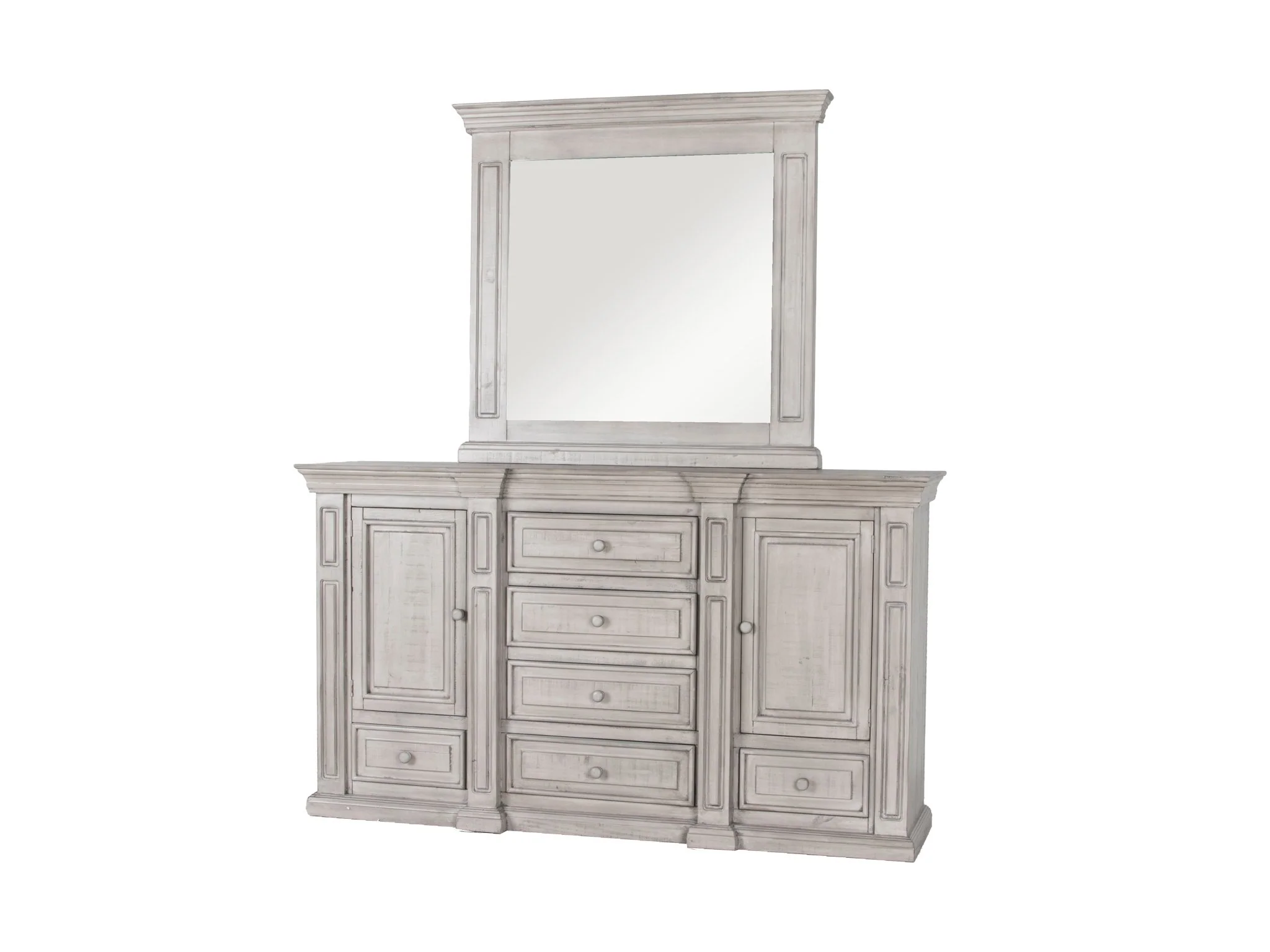 Farmhouse Aspen Gray Solid Wood 6-Piece Bedroom Set